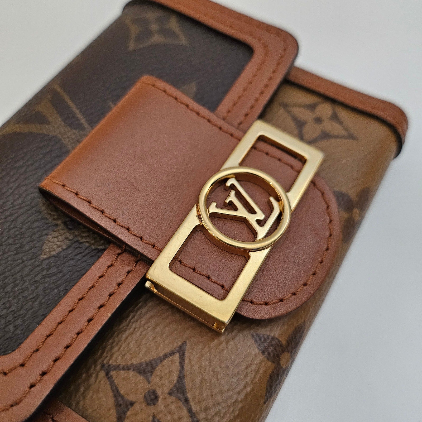 Louis Vuitton Dauphine Wallet Reverse Monogram Canvas Compact