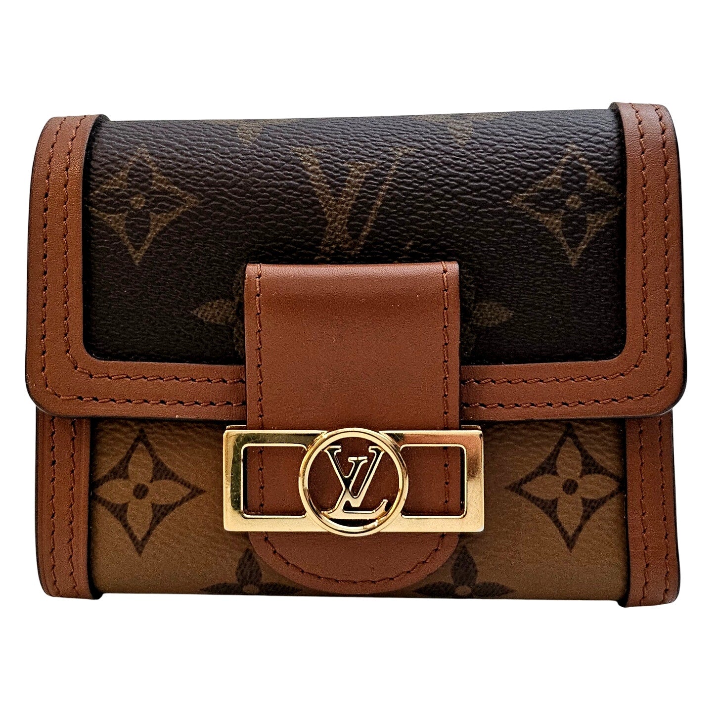 Louis Vuitton Dauphine Wallet Reverse Monogram Canvas Compact