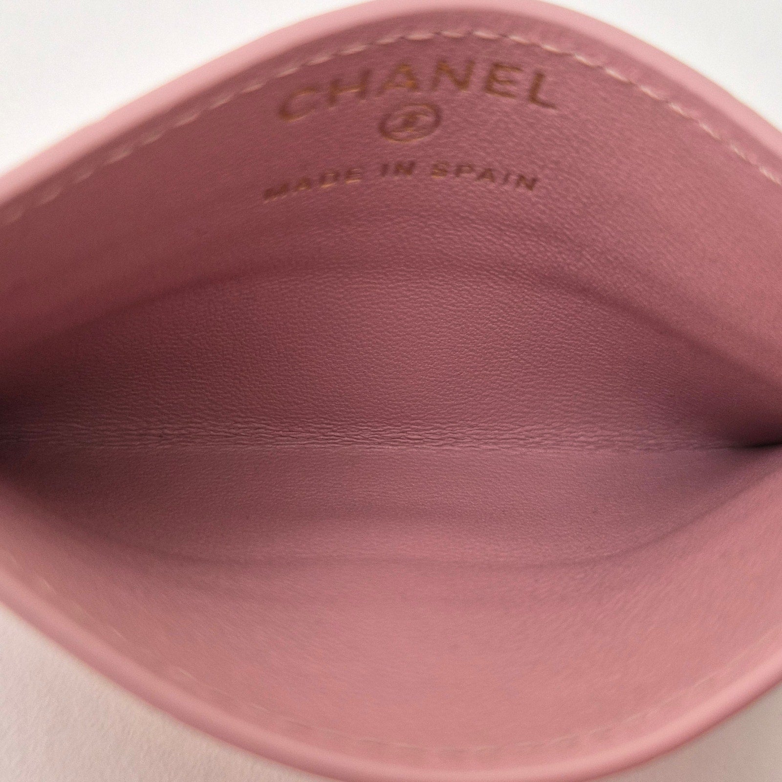 Chanel Calfskin Crocodile Embossed Crococo Card Holder Light Pink NWT