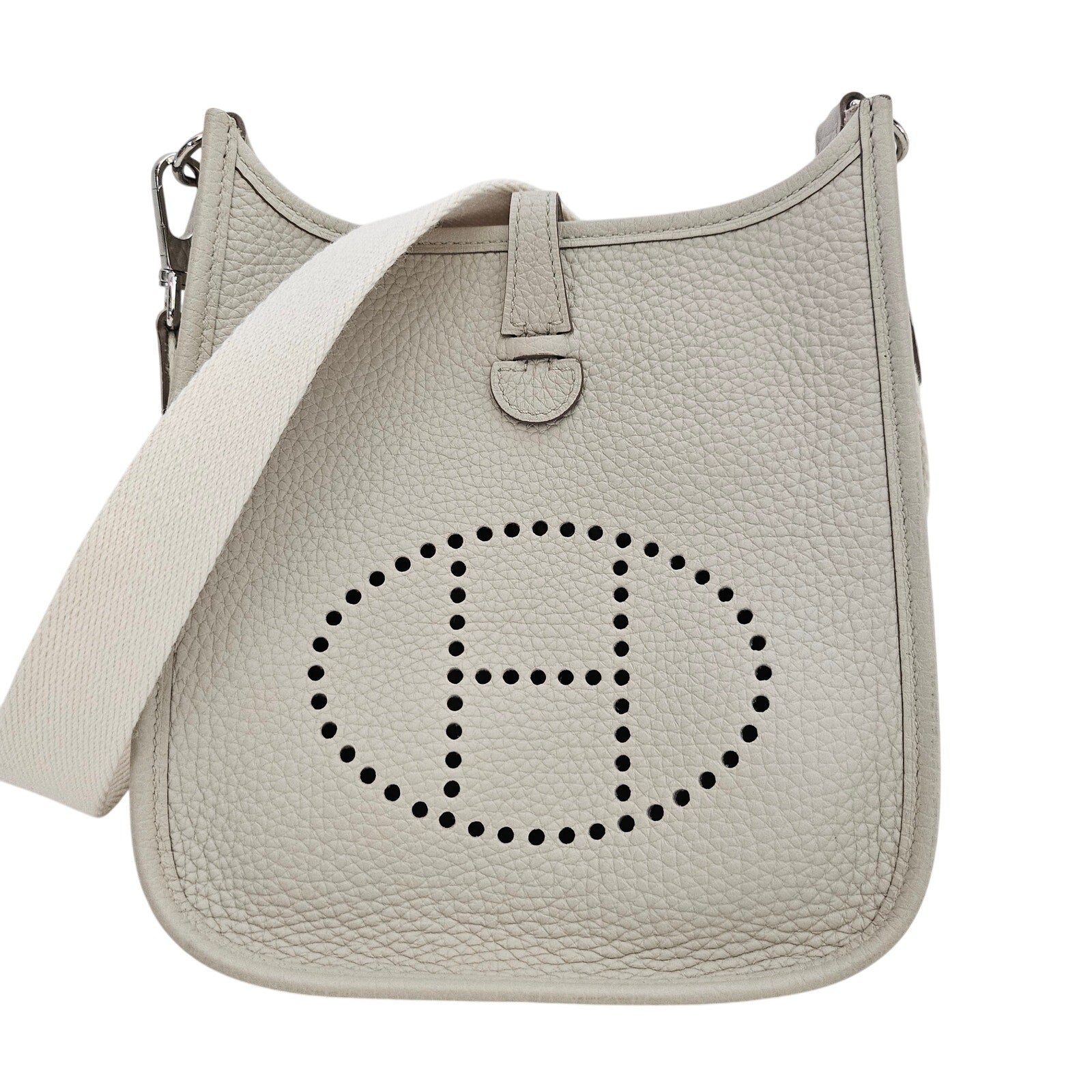Hermes Evelyne Tpm Clemence Leather Crossbody Bag Beton