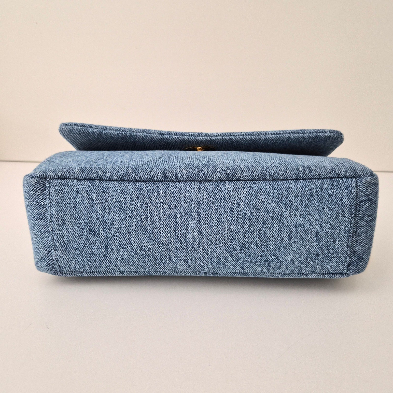 Chanel Denim Quilted Eyes On You Flap Blue