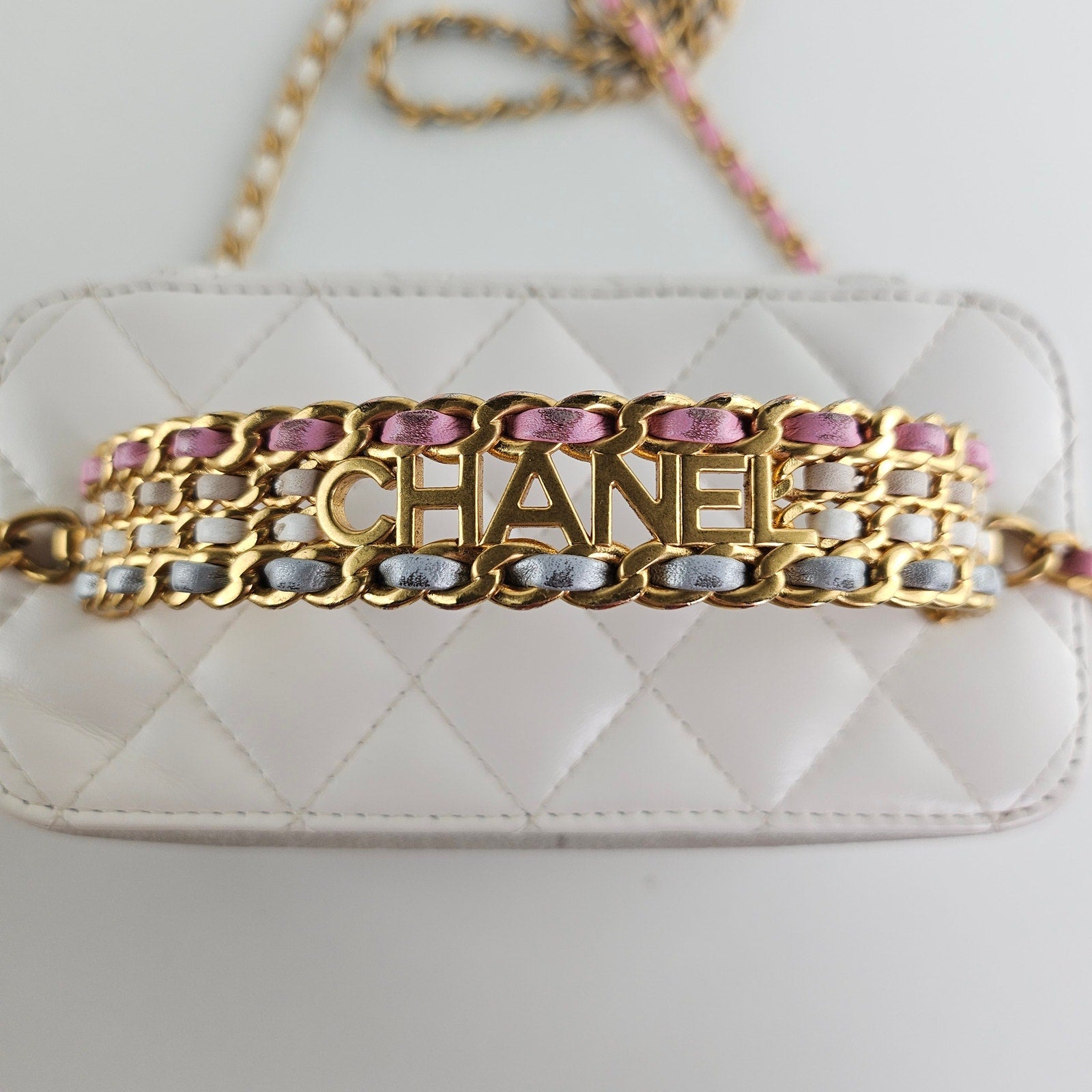 Chanel White Pick Me Up Vanity Crossbody Bag