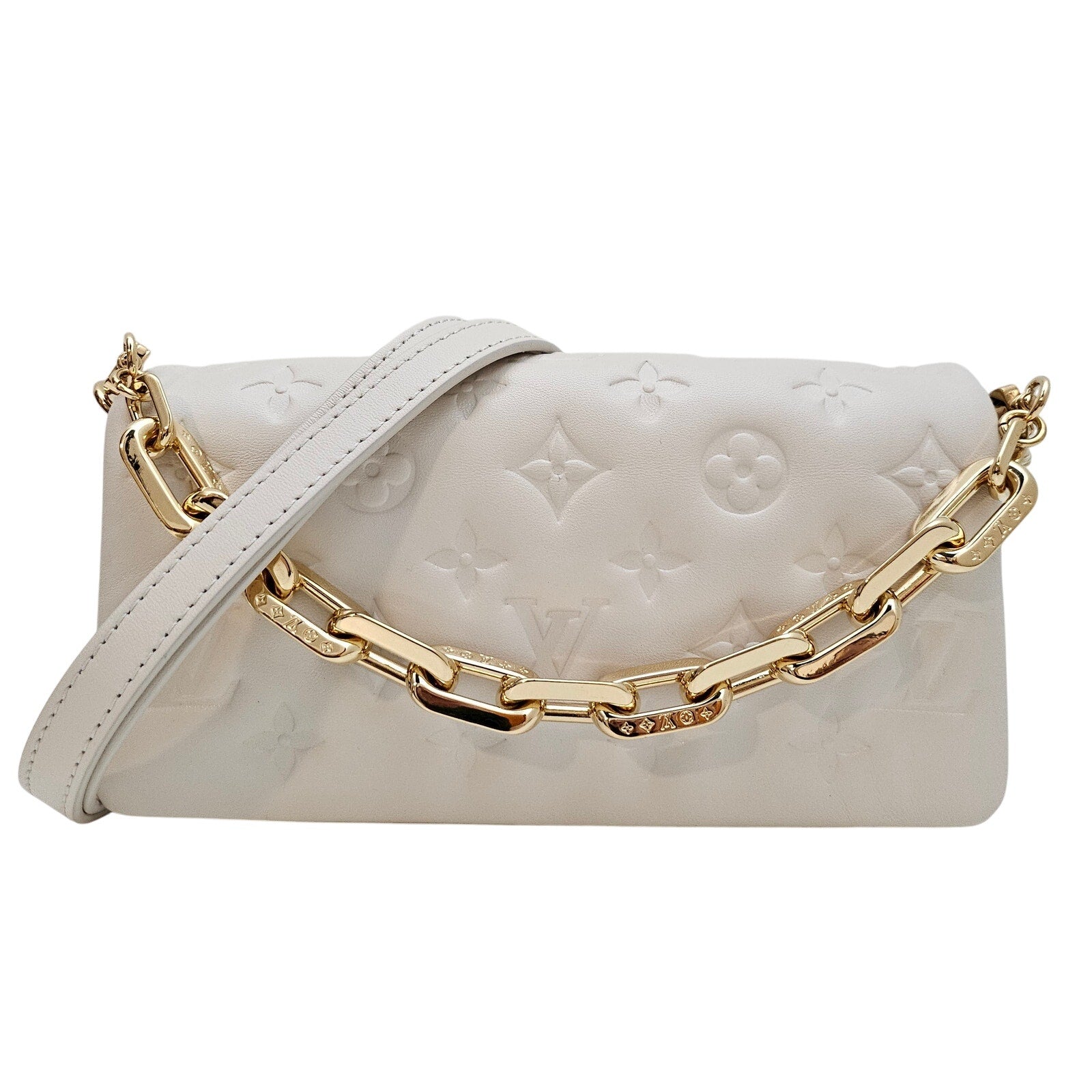 Louis Vuitton Pochette Coussin East West Crossbody White