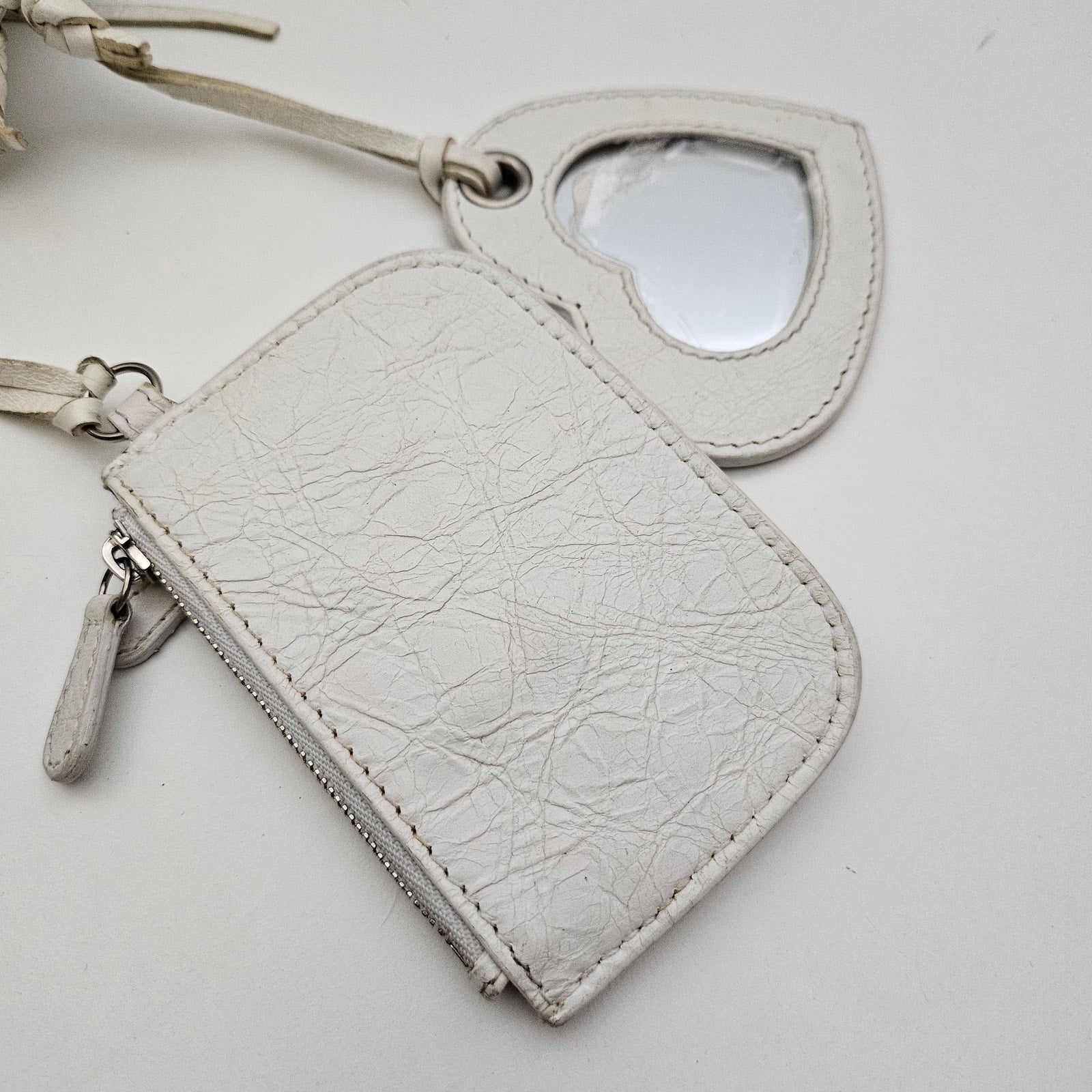 Balenciaga  Agneau Arena Le Cagole Shoulder Bag XS White