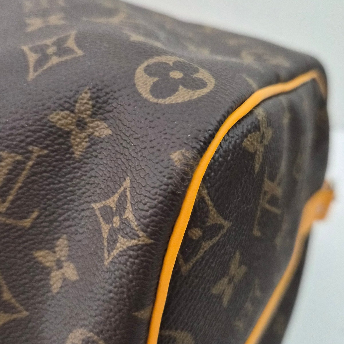 Louis Vuitton Monogram Macassar Keepall Bandoulière 50 Safran Yellow