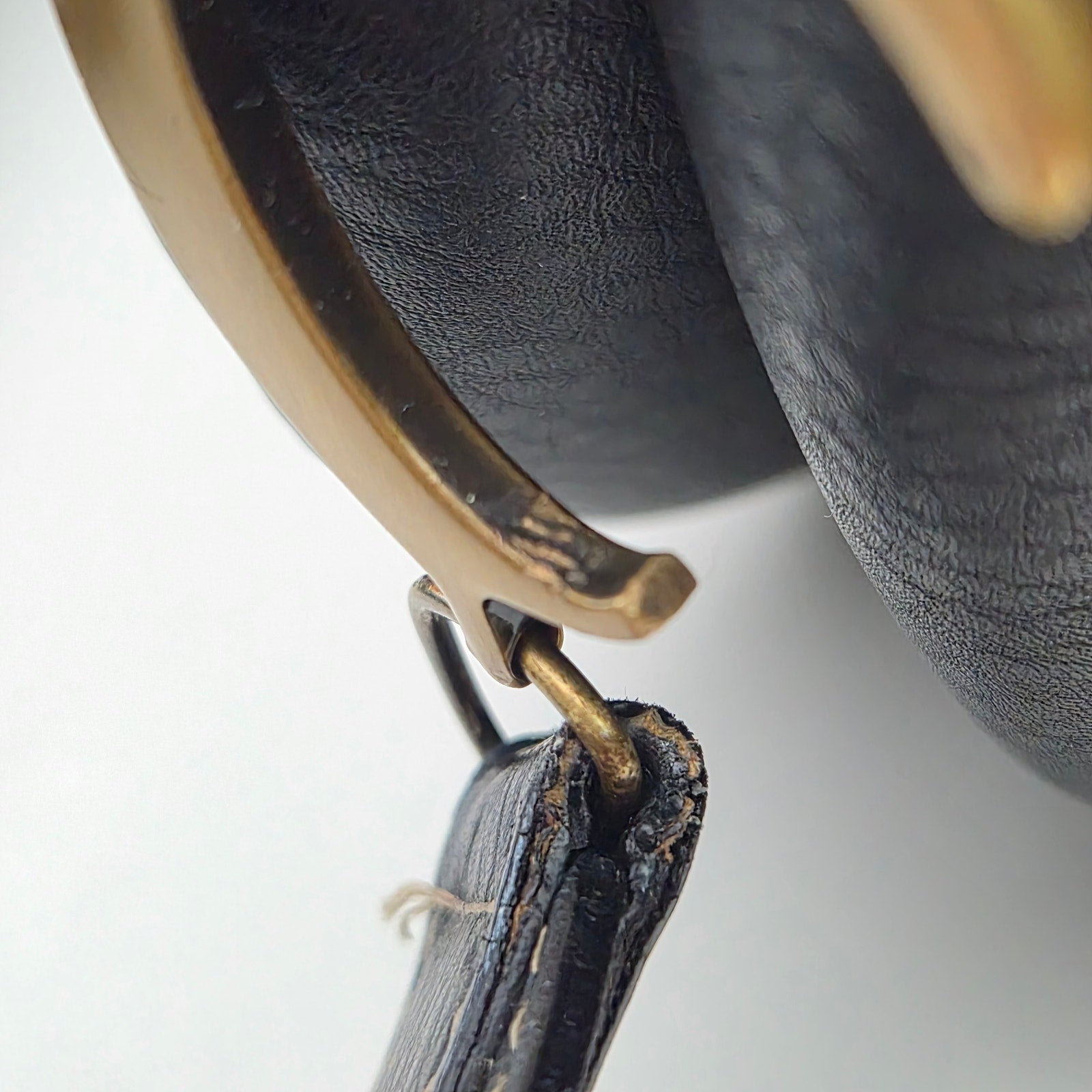 Christian Dior Vintage Saddle Messenger Bag Leather Black
