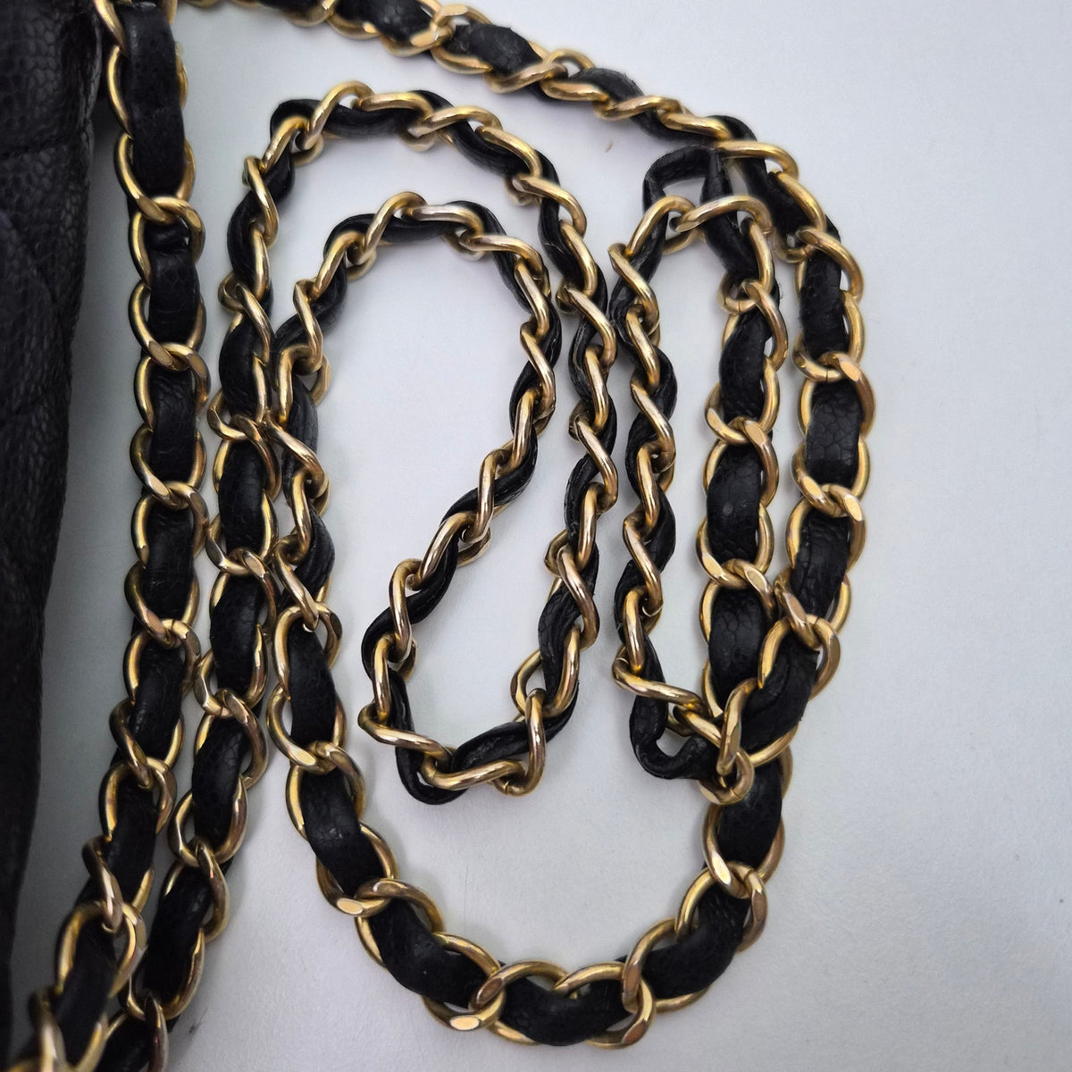 Chanel Crumpled Caviar Leather Flap Bag
