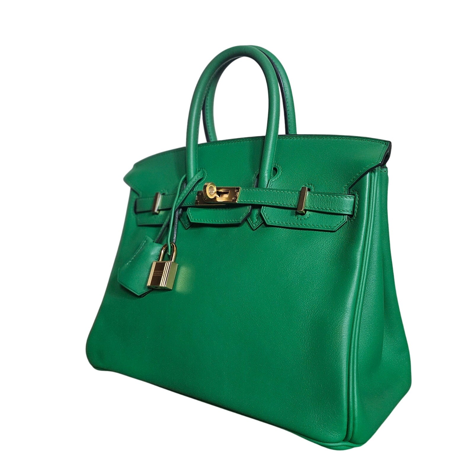 Hermes Birkin 25 Swift Leather Bambou Green with Gold Hardware