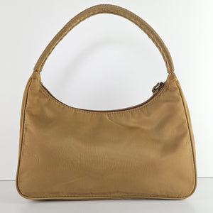 Prada Nylon Mini Hobo Tessuto Tan Shoulder Bag