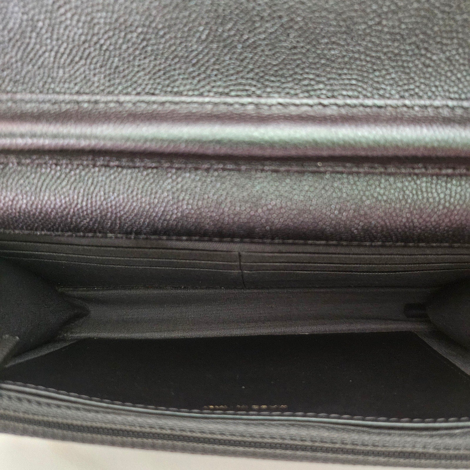 Chanel Iridescent Caviar Quilted Wallet On Chain WOC Pearl CC