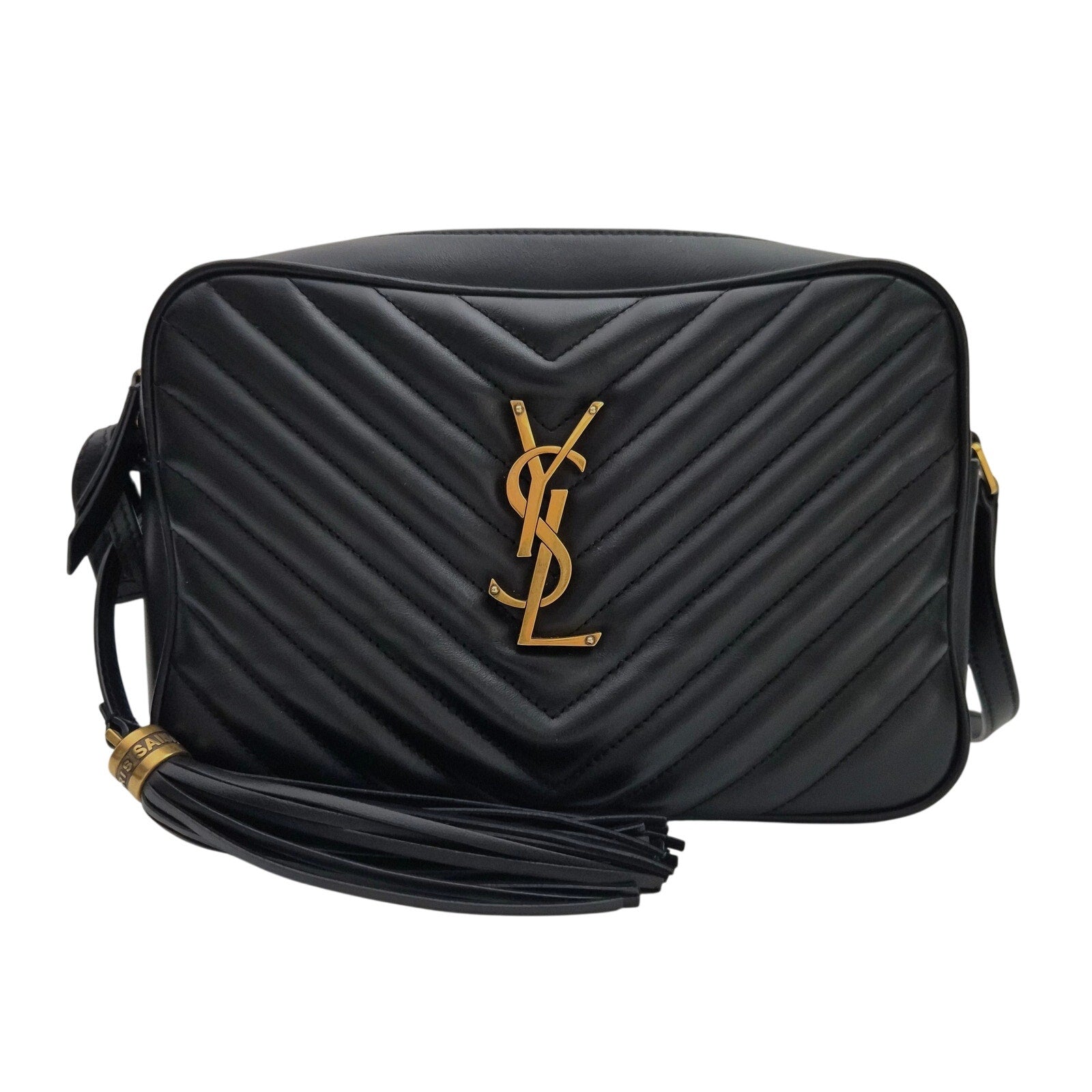 Saint Laurent Lou Black Quilted Leather Camera Crossbody Bag