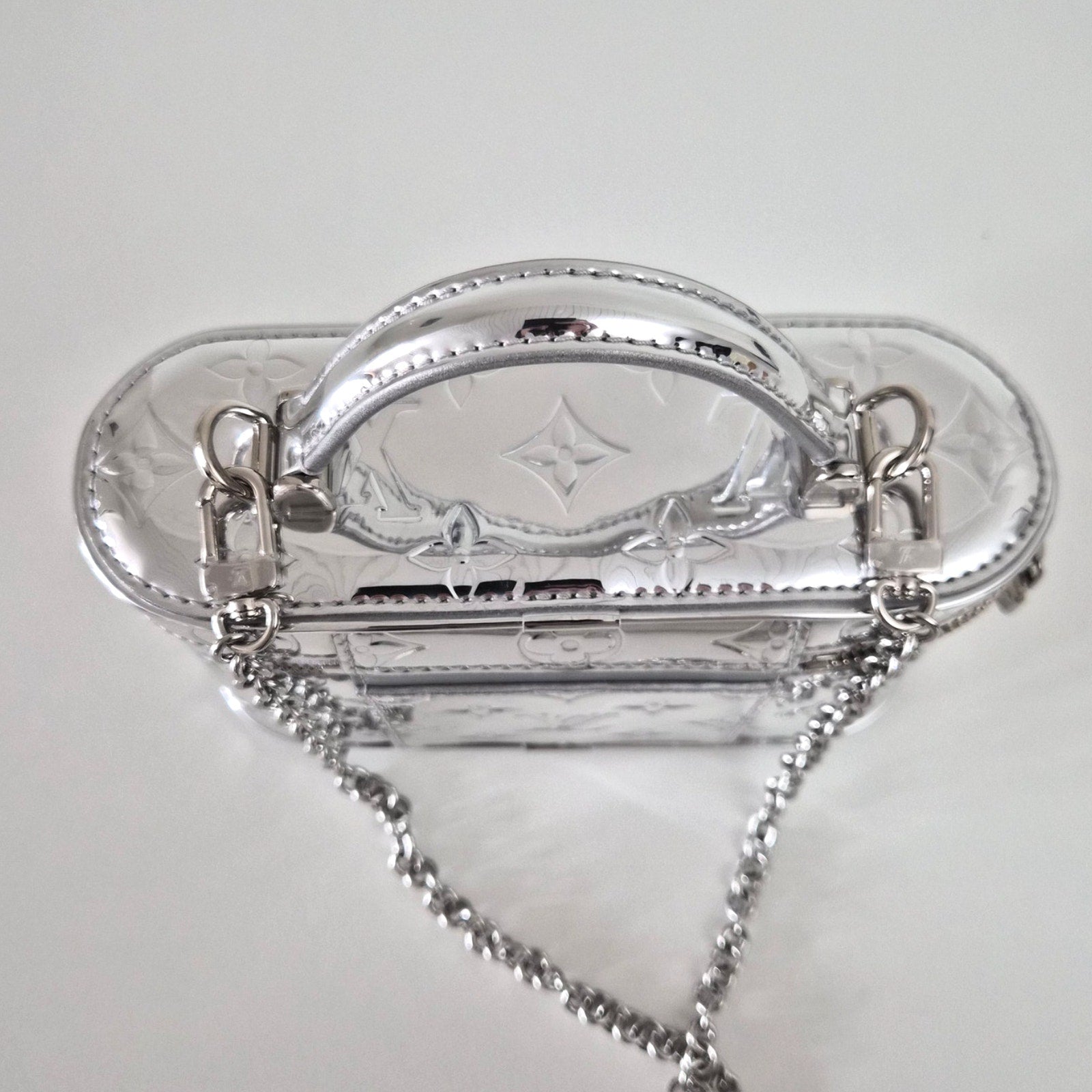 Louis Vuitton Ski Vanity Chain Pouch Silver