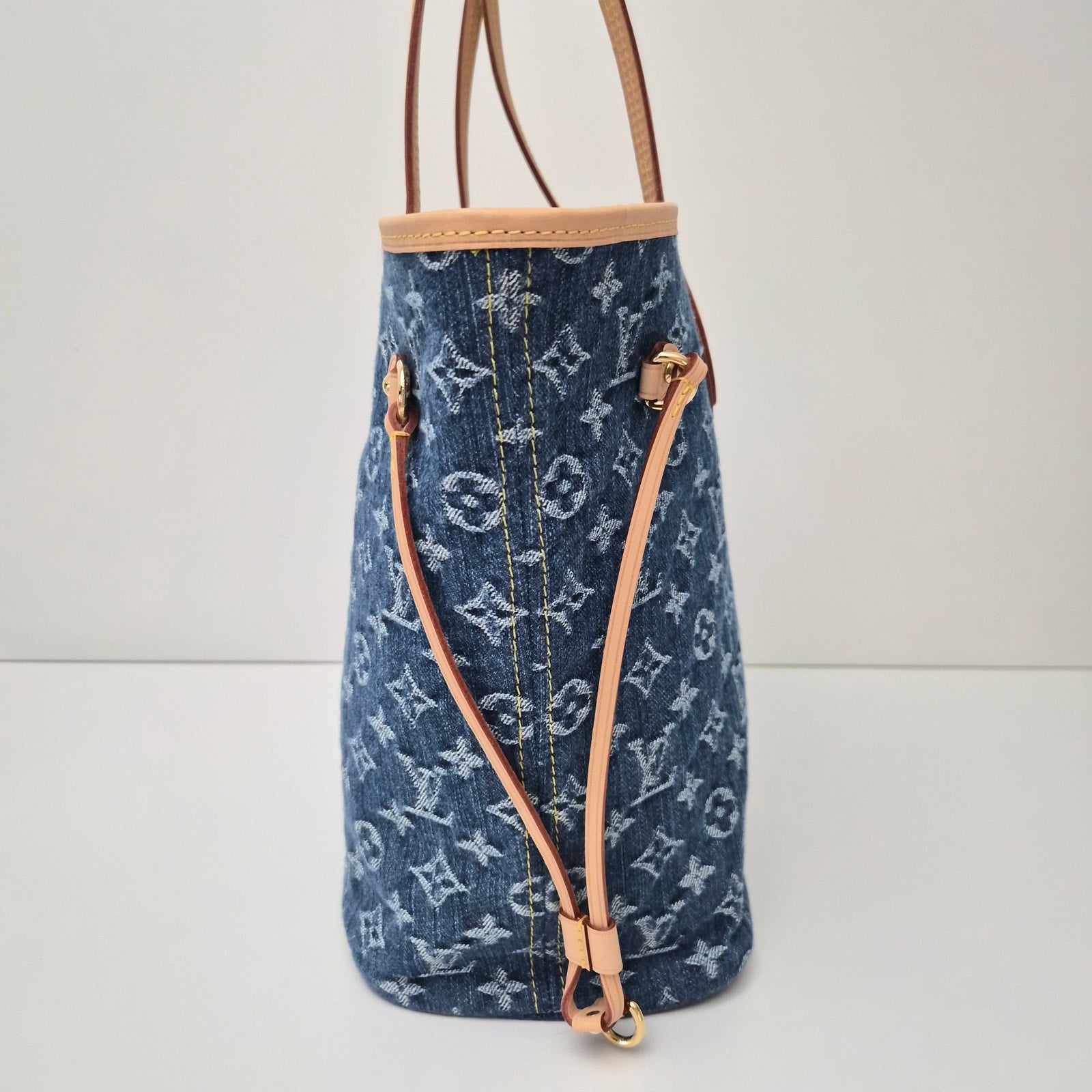 Louis Vuitton Monogram Denim Neo Neverfull MM Blue
