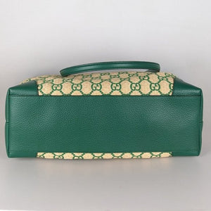 Gucci Ophidia Raffia Tote Bag Green