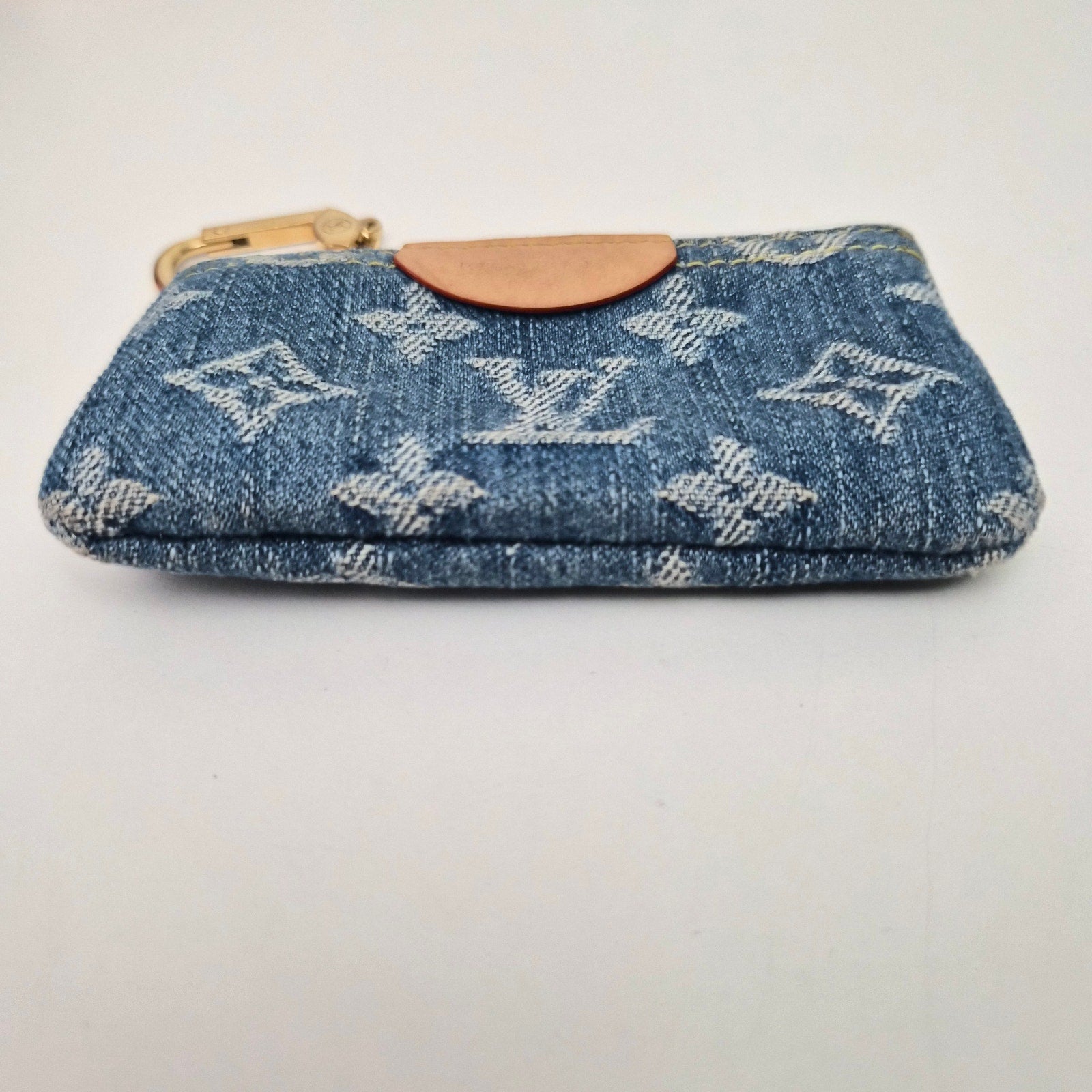 Louis Vuitton Monogram Denim Key Pouch Denim Blue