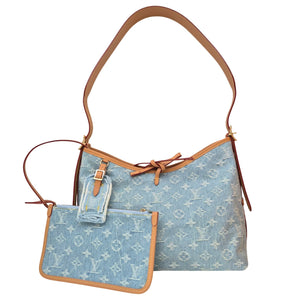 Louis Vuitton Monogram Denim CarryAll PM Sky Blue