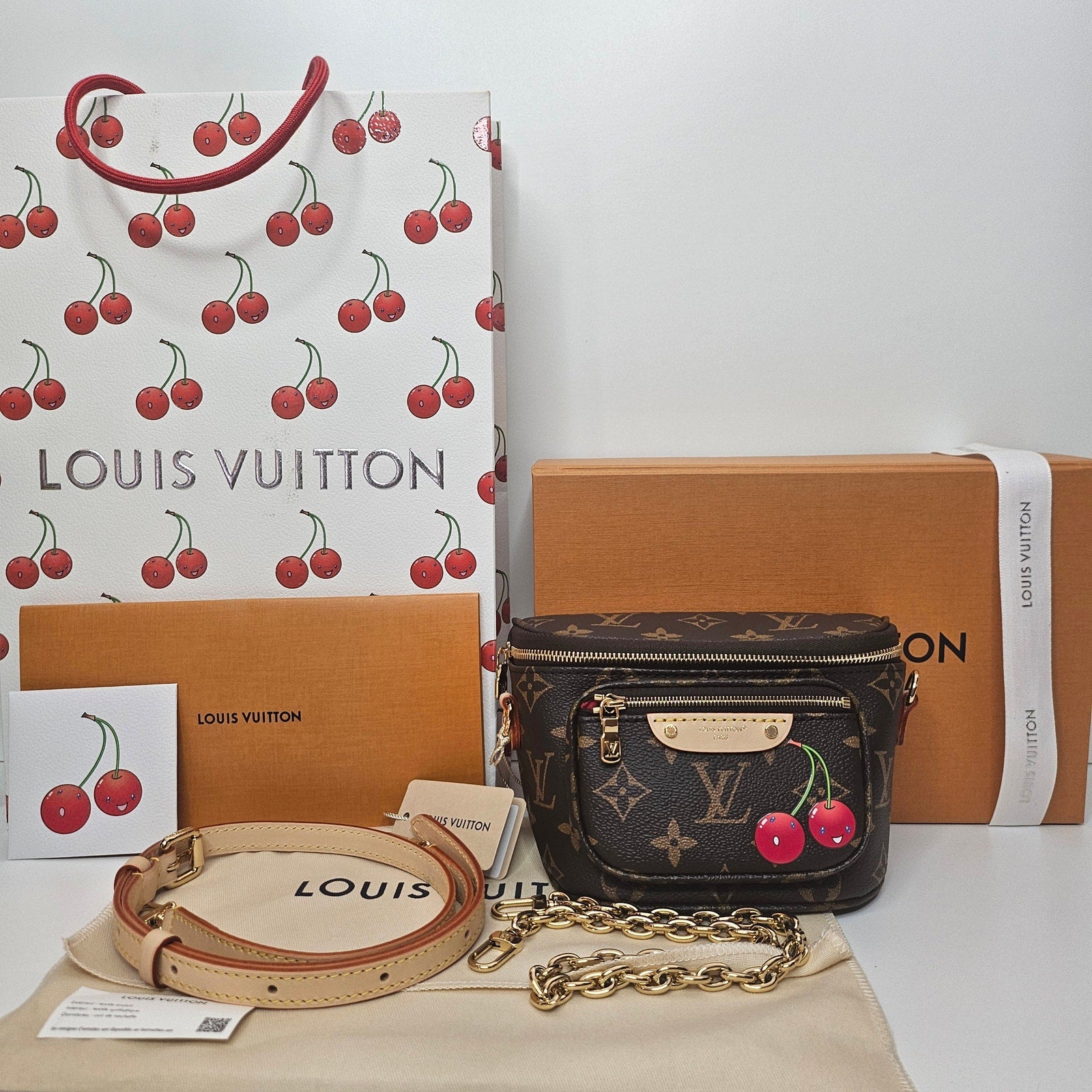 Louis Vuitton Mini Bumbag Cherry Takashi Murakami