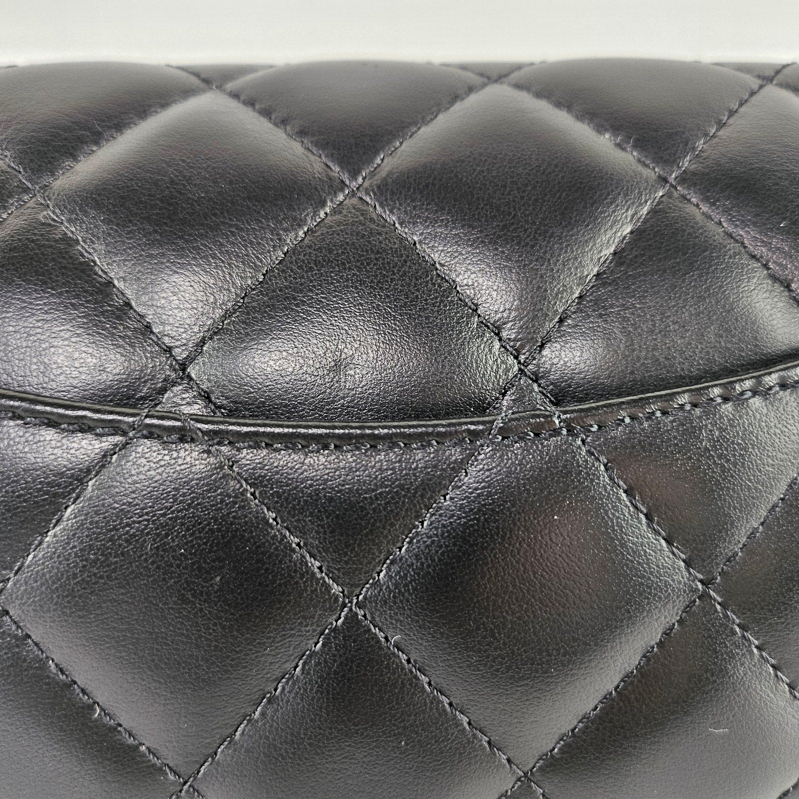 Chanel Quilted Uniform Leather CC Belt Bum Bag Black