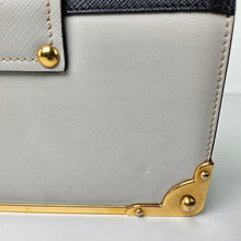 Load image into Gallery viewer, Prada Astrology Moon Stars Small Leather Cahier GHW Crossbody Bag White
