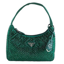 Load image into Gallery viewer, Prada Satin Crystal Mini Re-Edition 2000 Bag Mango
