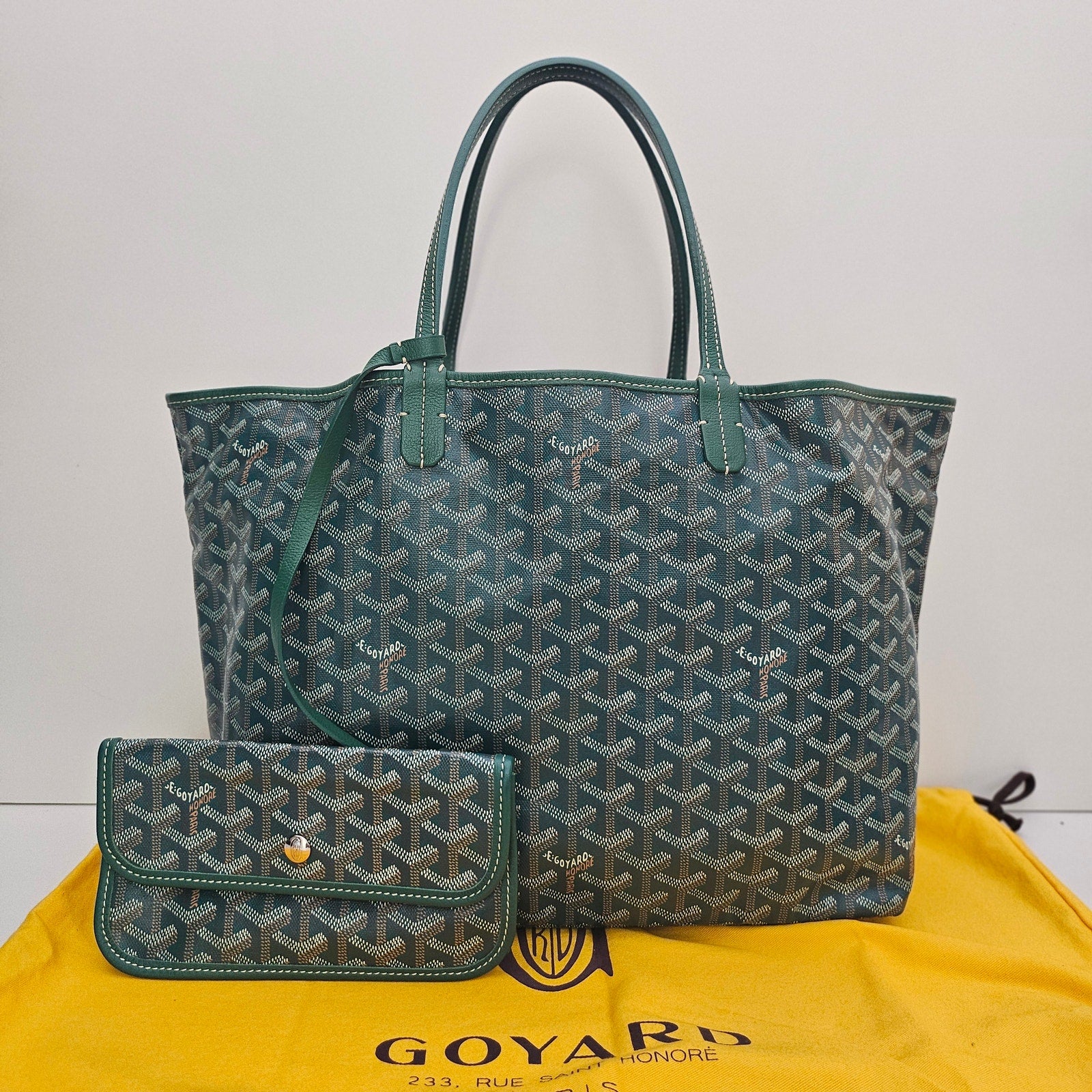 Goyard Goyardine Saint Louis PM Tote Green