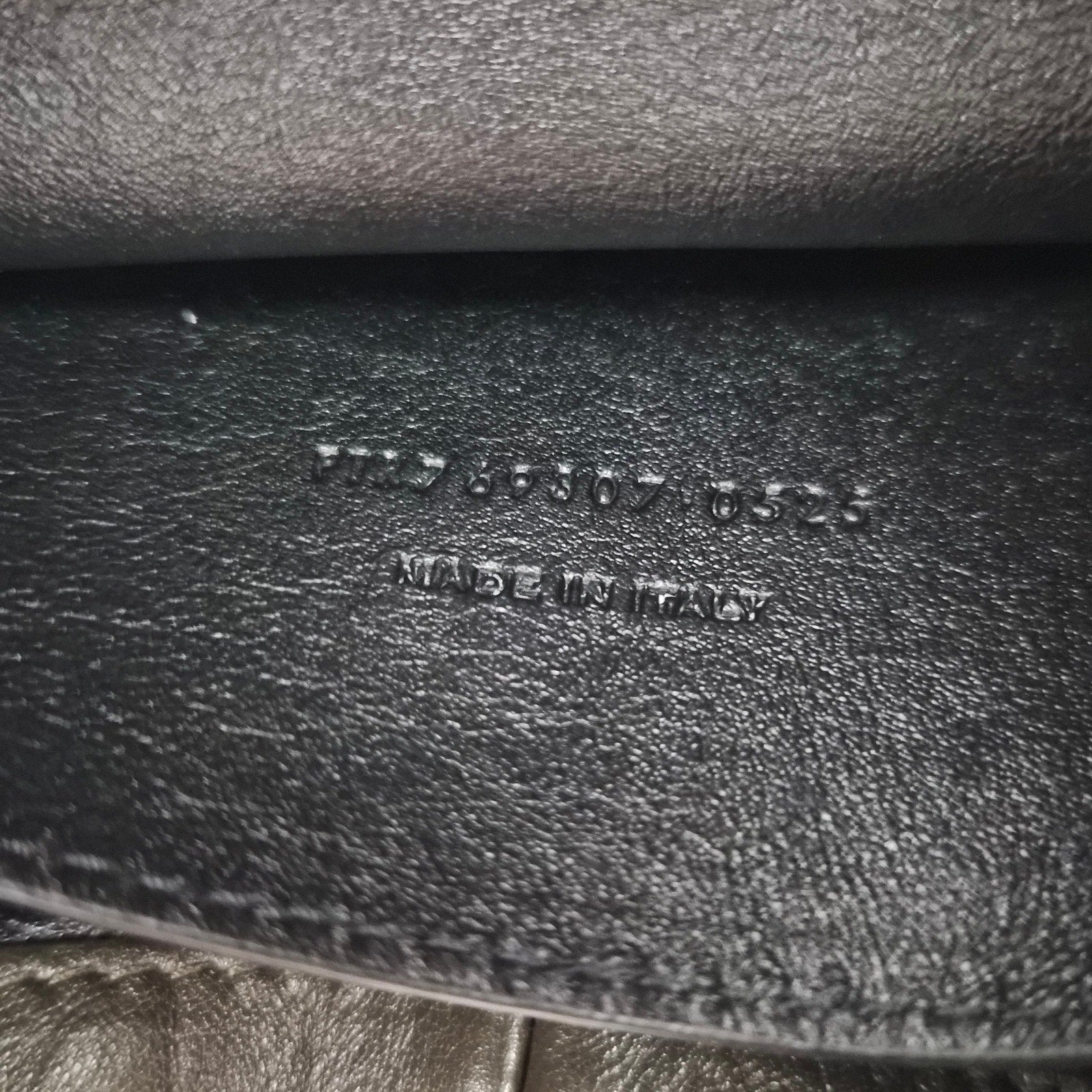 Saint Laurent Grained Lambskin Cassandre Envelope Pouch Taupe