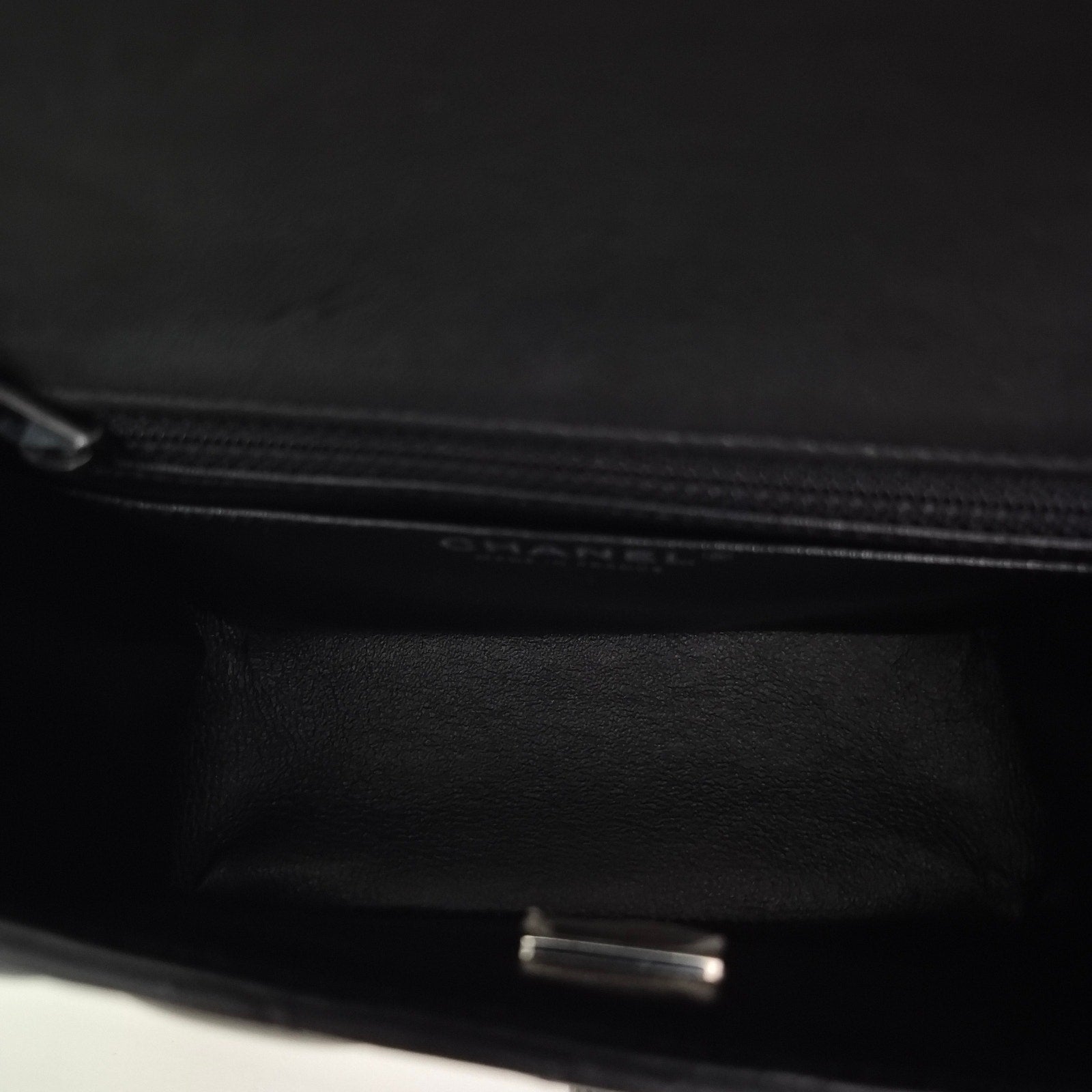 Chanel Lambskin Mini Square So Black Crossbody Bag