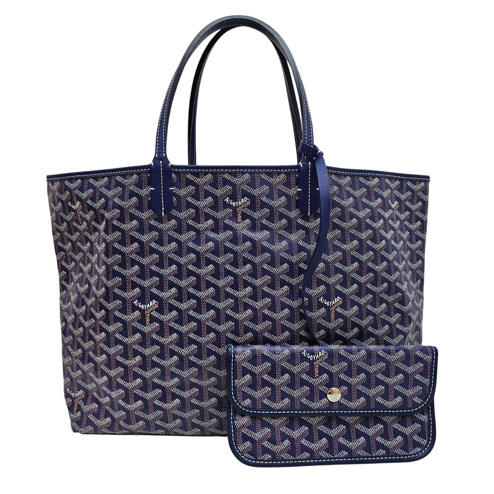 Goyard Goyardine Saint Louis PM Tote Blue