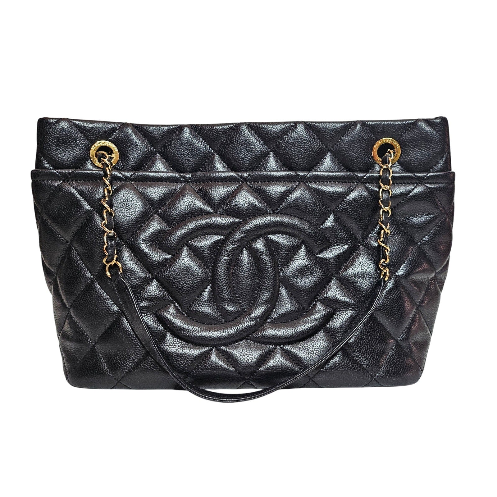 Chanel Timeless CC Caviar Leather Shopper Tote