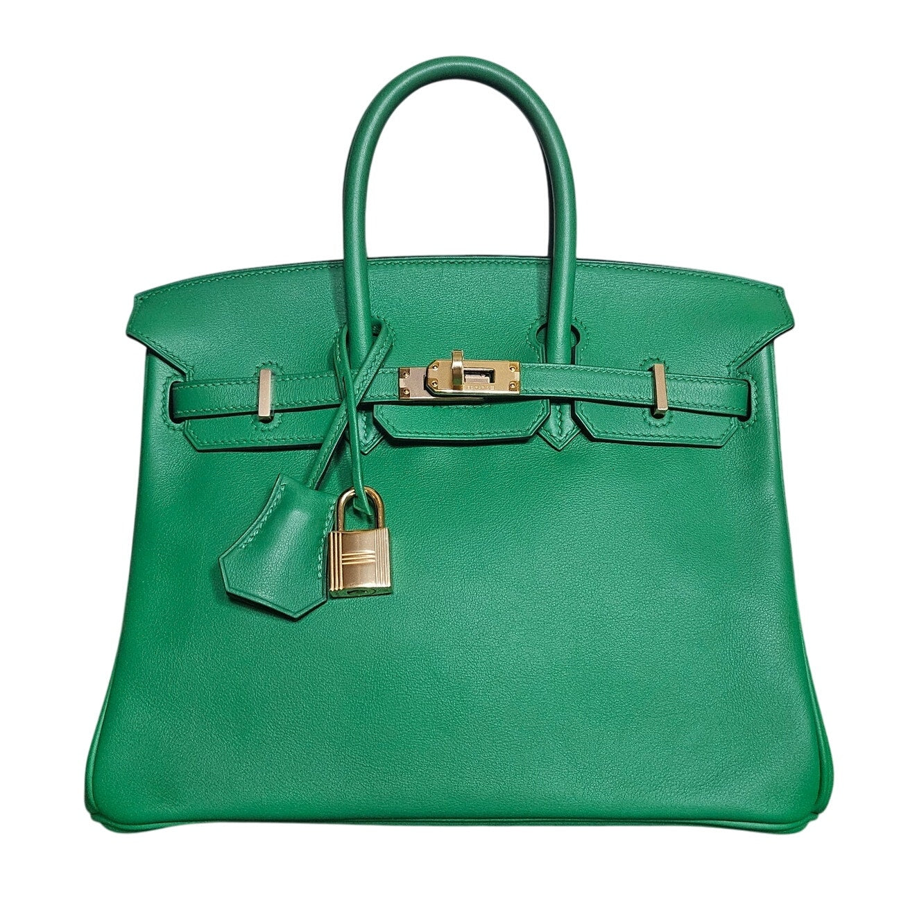 Hermes Birkin 25 Swift Leather Bambou Green with Gold Hardware