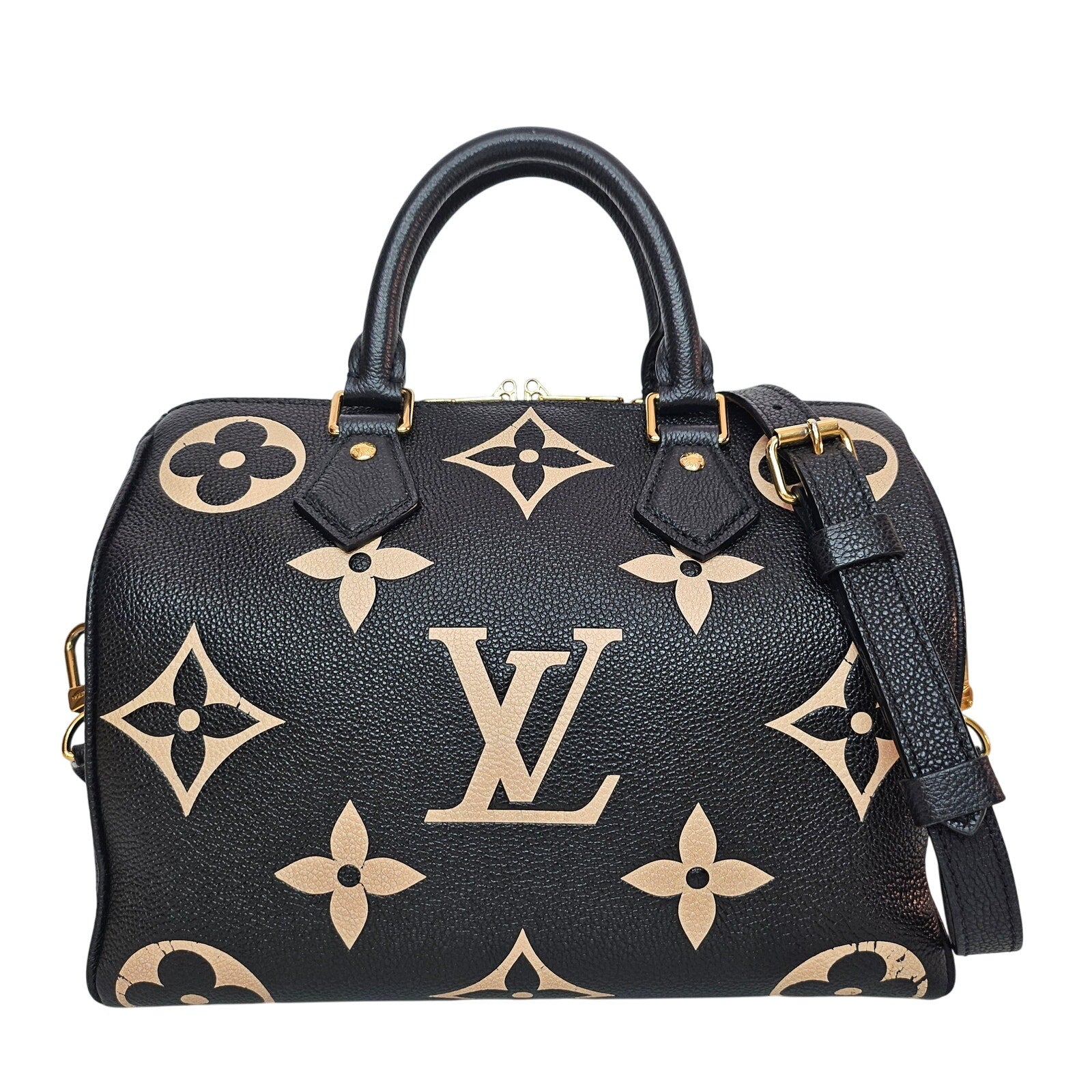 Louis Vuitton Speedy 25 Bandouliere Giant Monogram Empreinte Leather