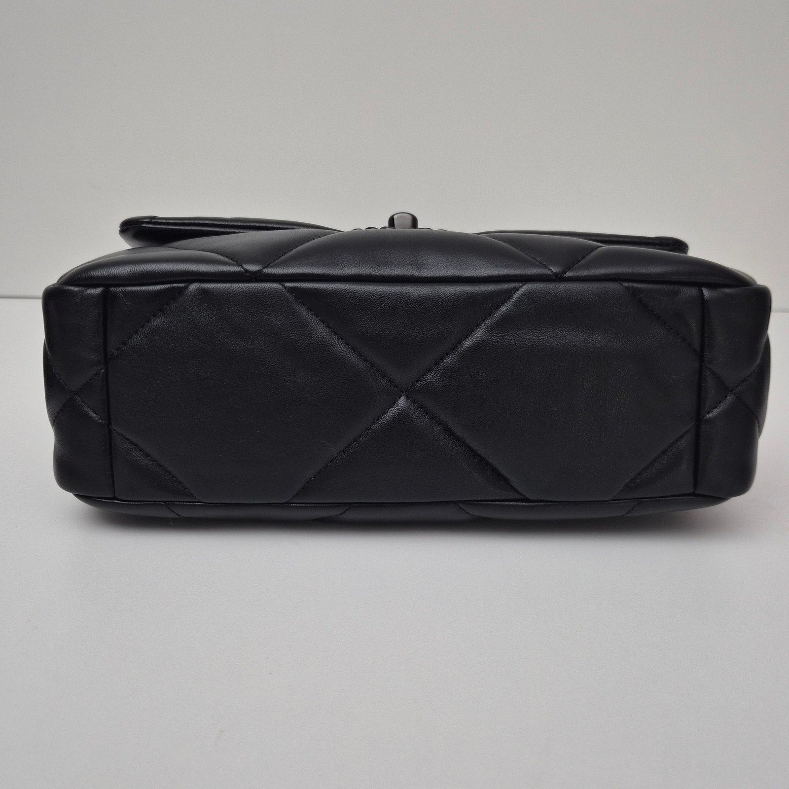 Chanel So Black Lambskin Quilted Small 19 Flap