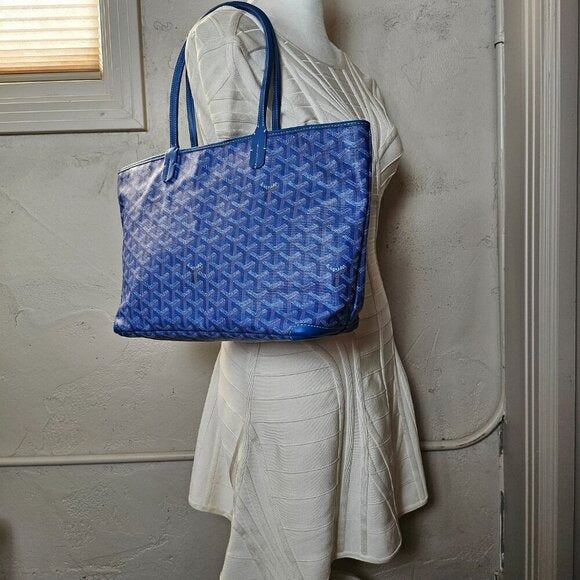 Goyard Goyardine Artois PM Sky Blue Tote