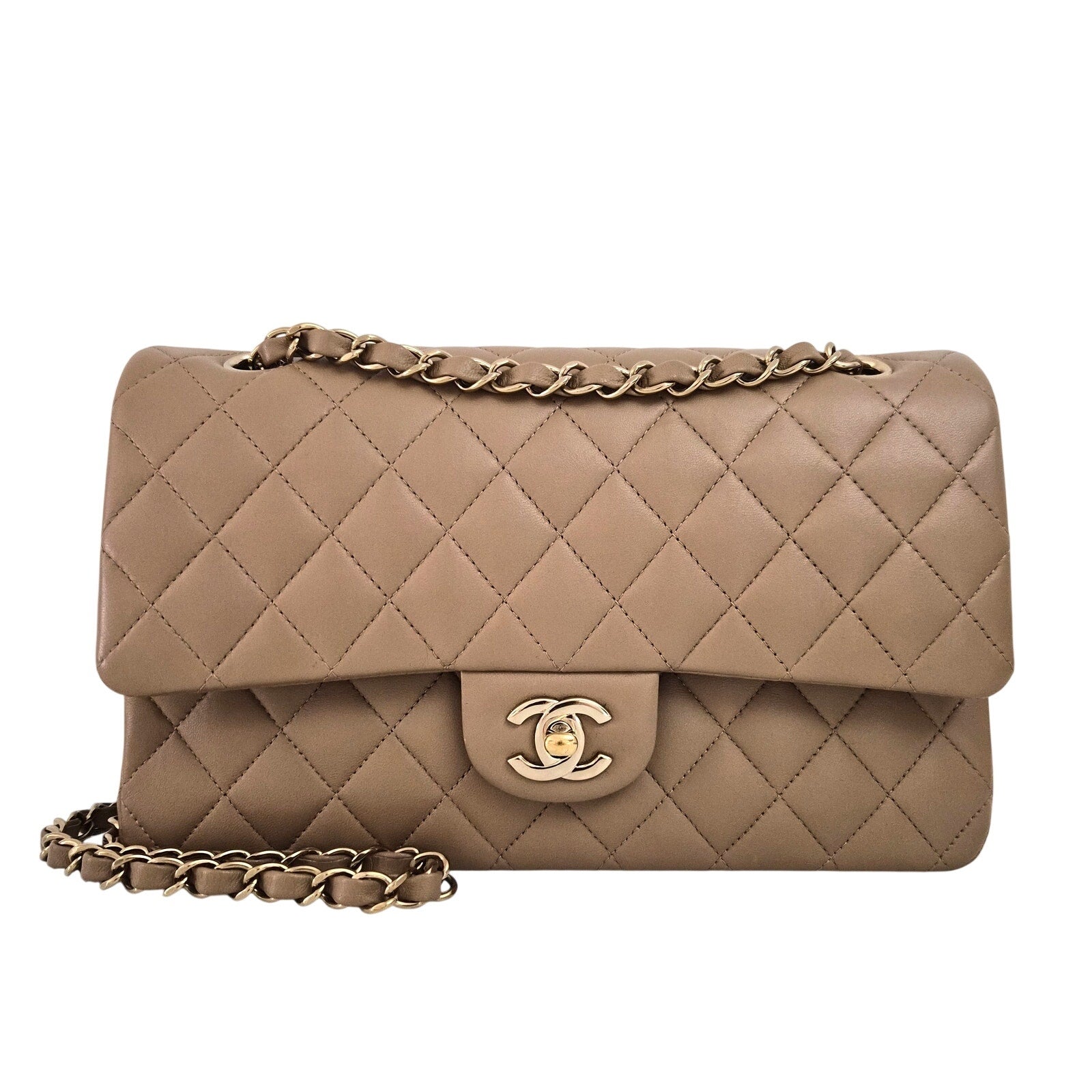 Chanel 22B Medium Classic Flap Lambskin Beige
