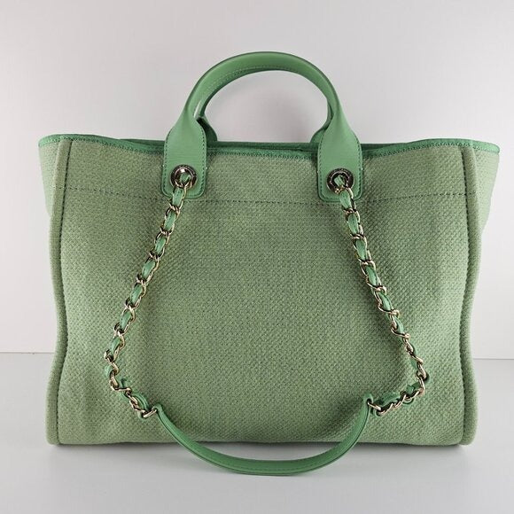 Chanel NM Deauville Medium Tote Pistachio Green