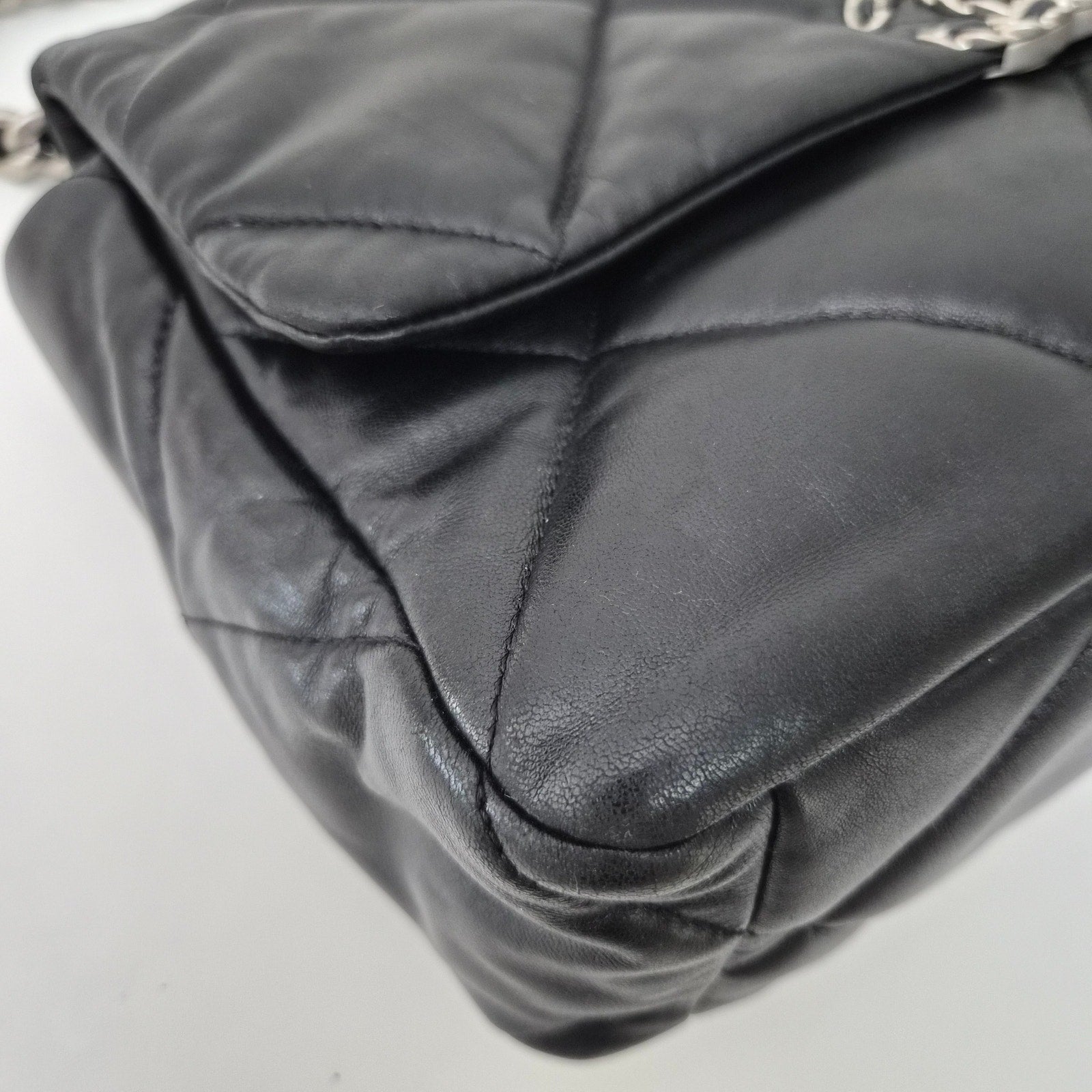 Chanel Lambskin Quilted Large Chanel 19 Flap Black