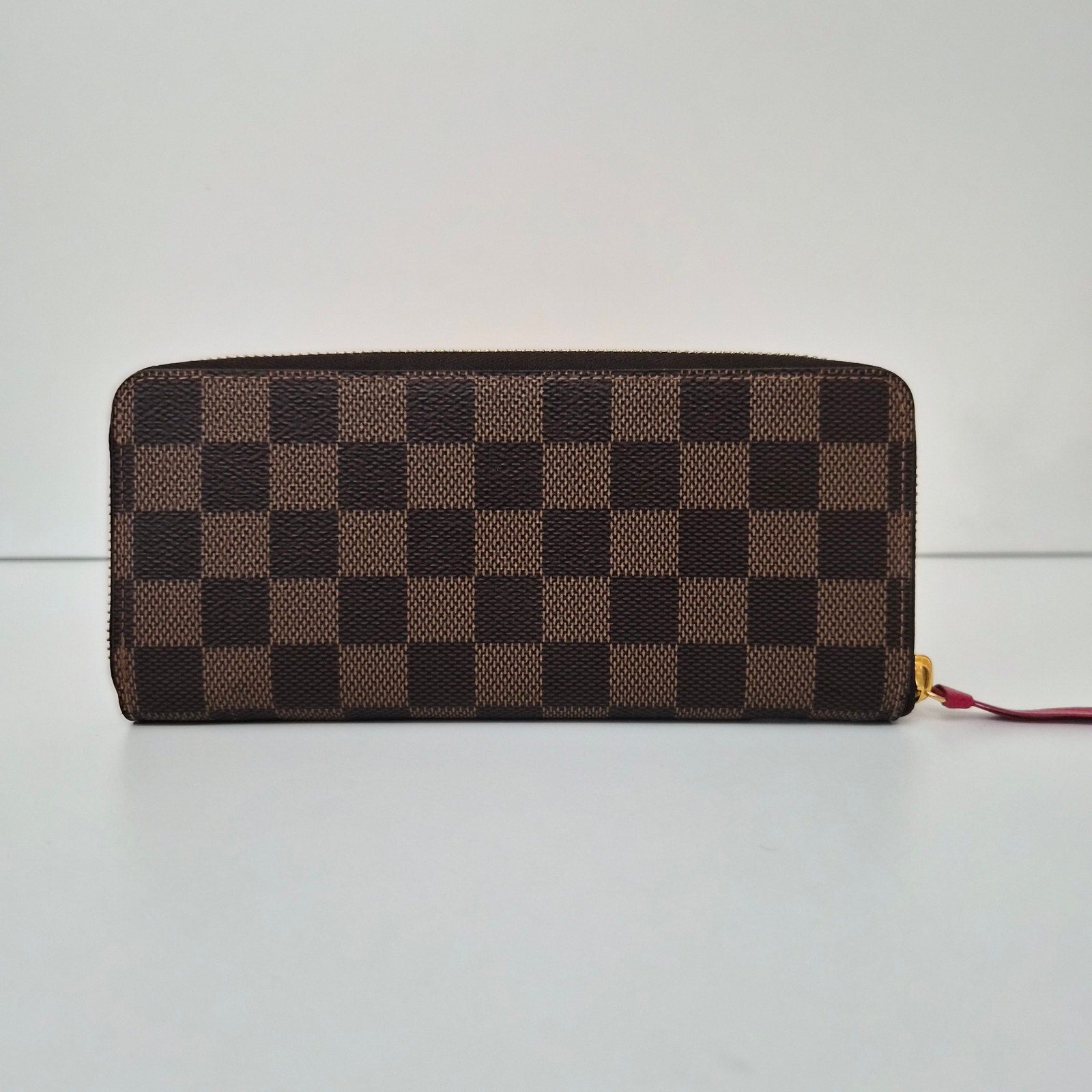 Louis Vuitton Damier Ebene Clemence Wallet Cherry