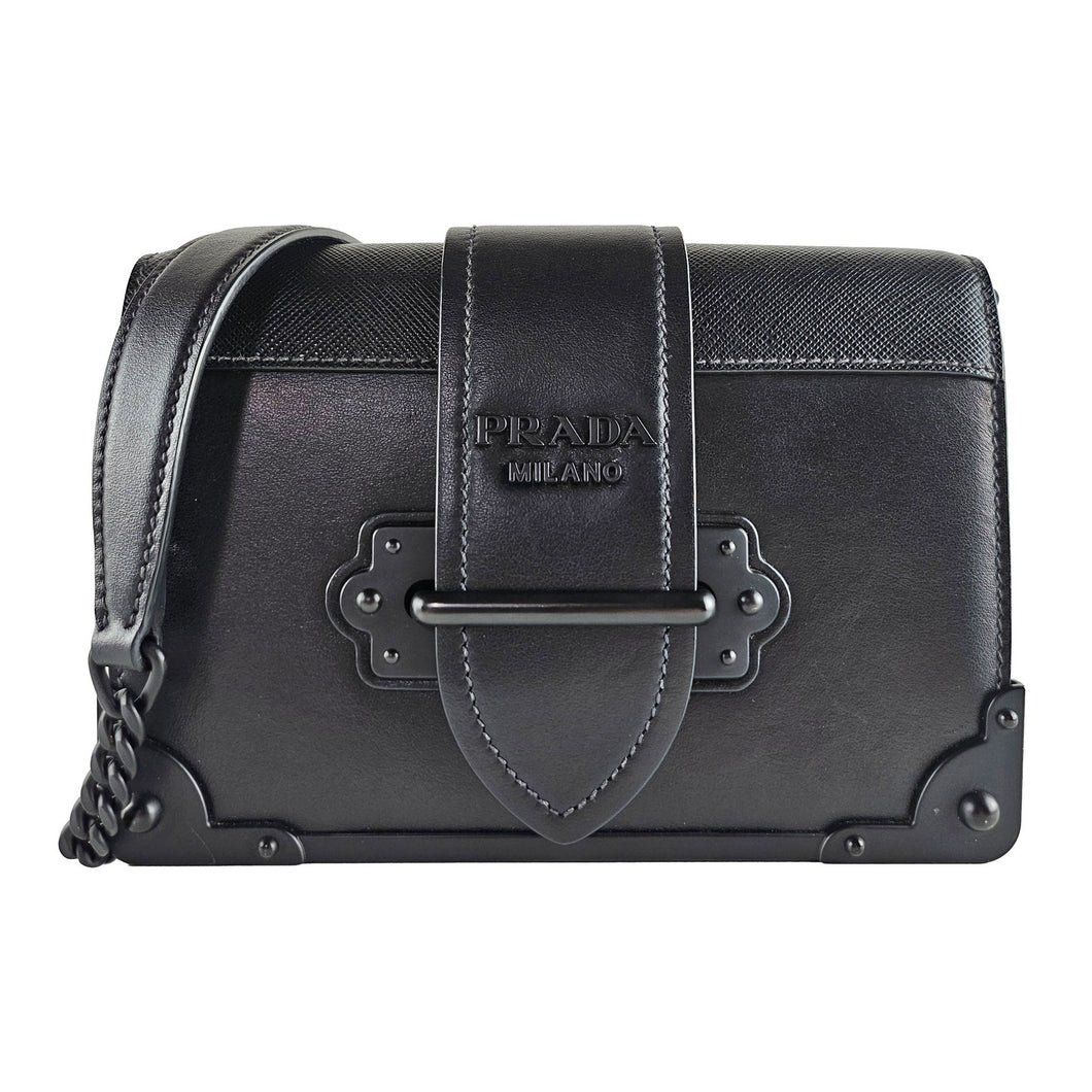 Prada Cahier So Black Hardware Small Crossbody