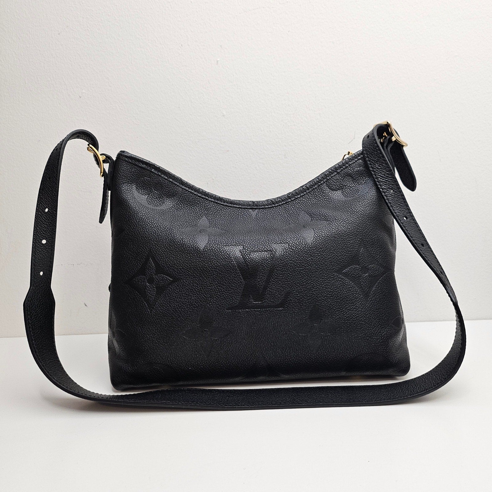 Louis Vuitton Carryall PM Black Empreinte Leather Messenger Bag