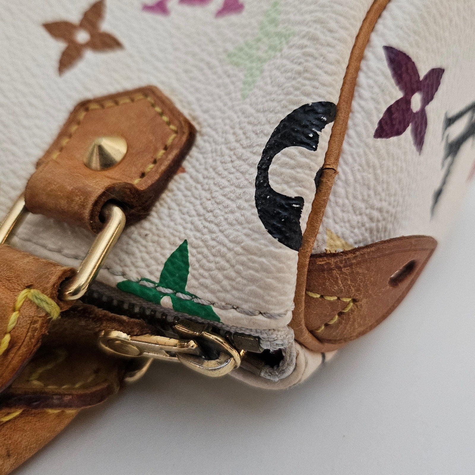 Louis Vuitton Takashi Murakami White Multicolor Mini Speedy