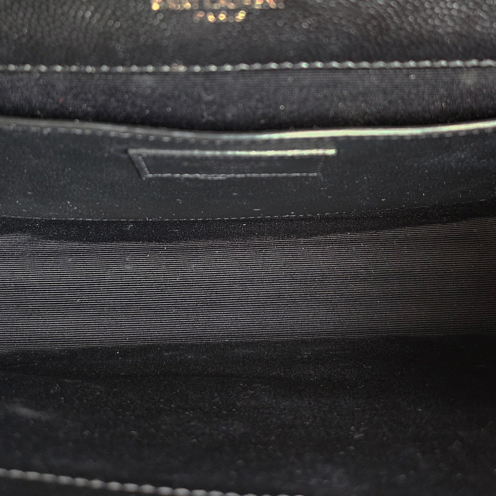 Saint Laurent Grain De Poudre Matelasse Triquilt Medium Monochrome Satchel Black