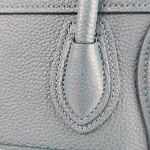 Celine Nano Grained Leather Luggage Crossbody Blue
