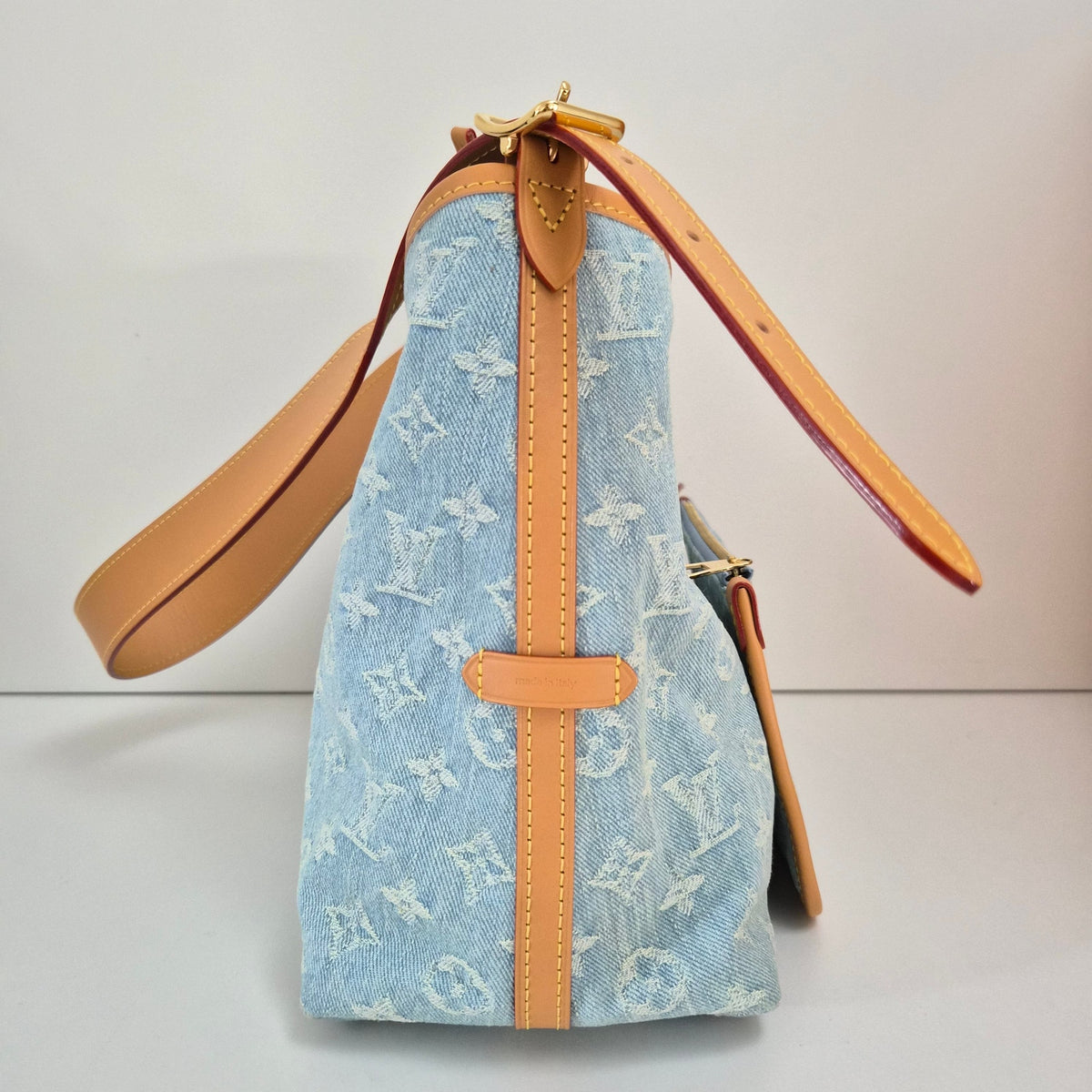 Louis Vuitton Monogram Denim CarryAll PM Sky Blue