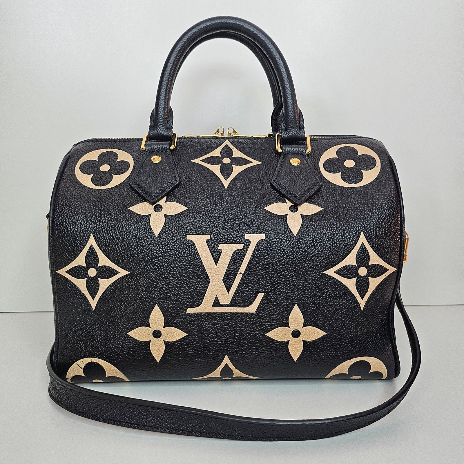 Louis Vuitton Speedy 25 Bandouliere Giant Monogram Empreinte Leather