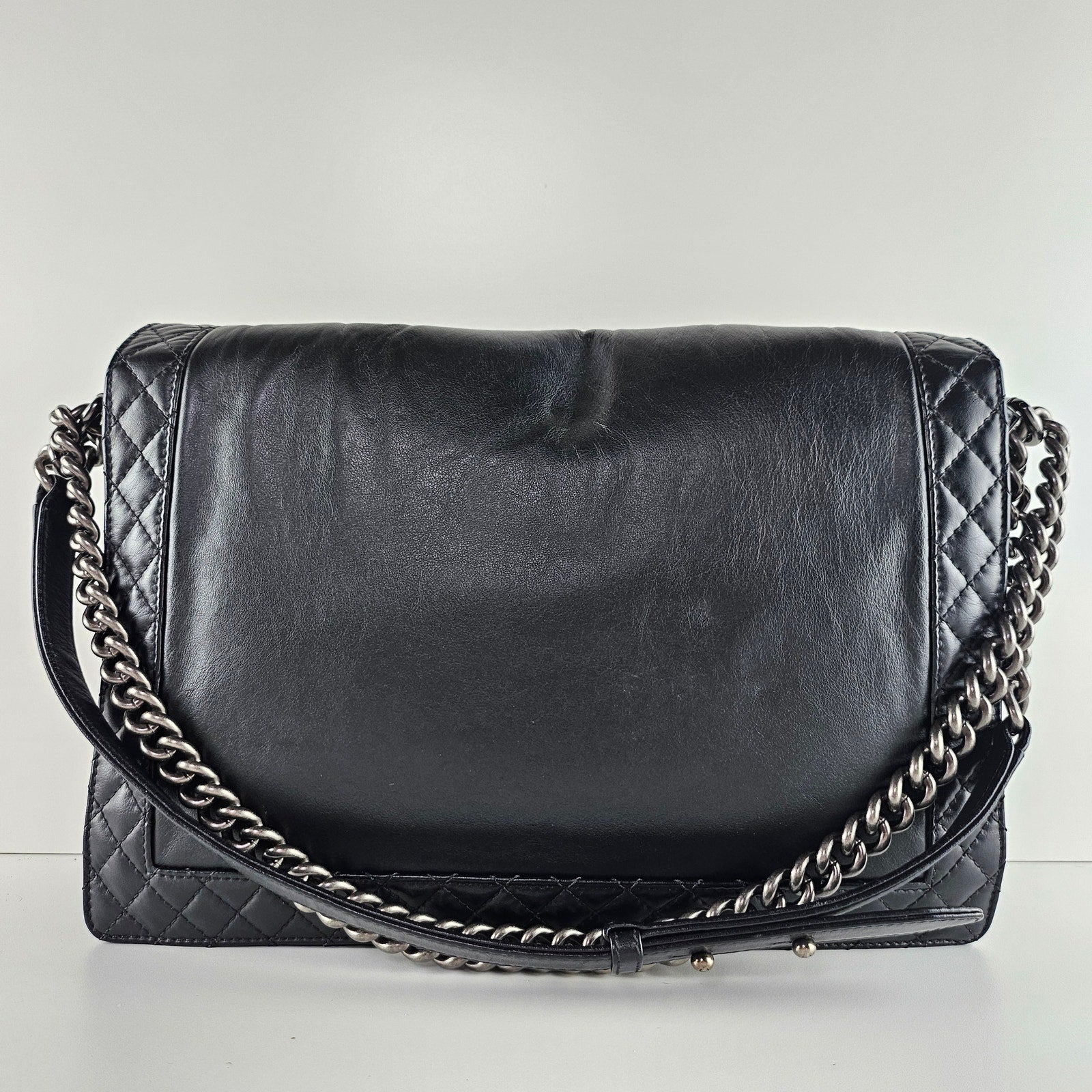 Chanel Boy Flap Bag Enchained Lambskin XL