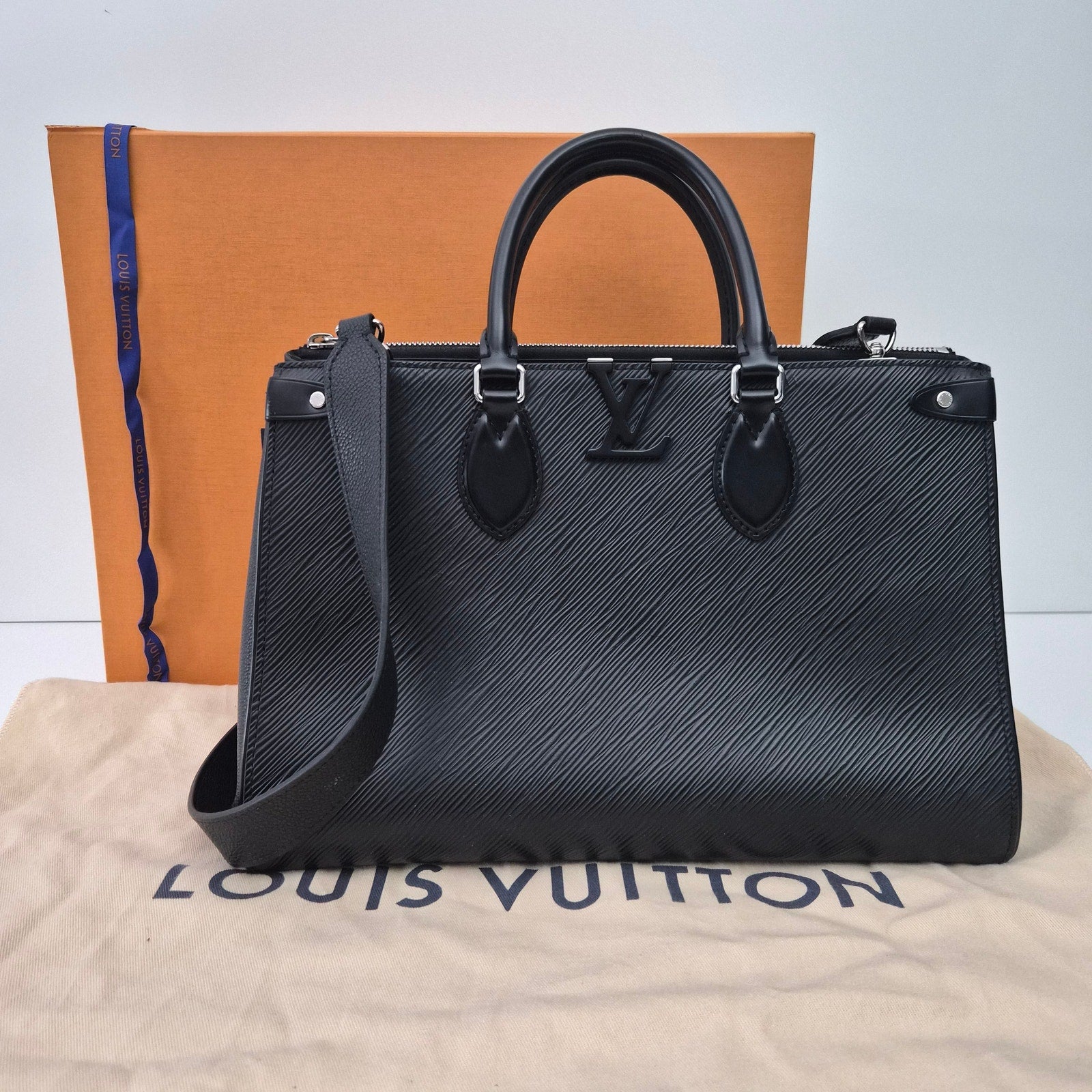 Louis Vuitton Epi Leather Grenelle Tote MM Black