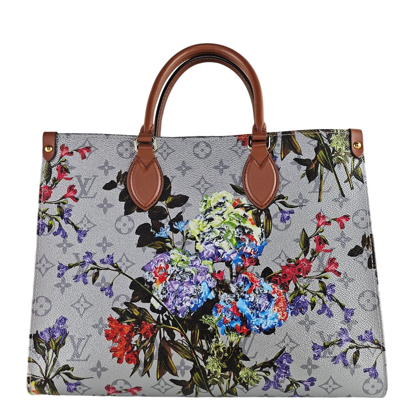 Louis Vuitton Metallic Monogram LV Garden OnTheGo MM Silver