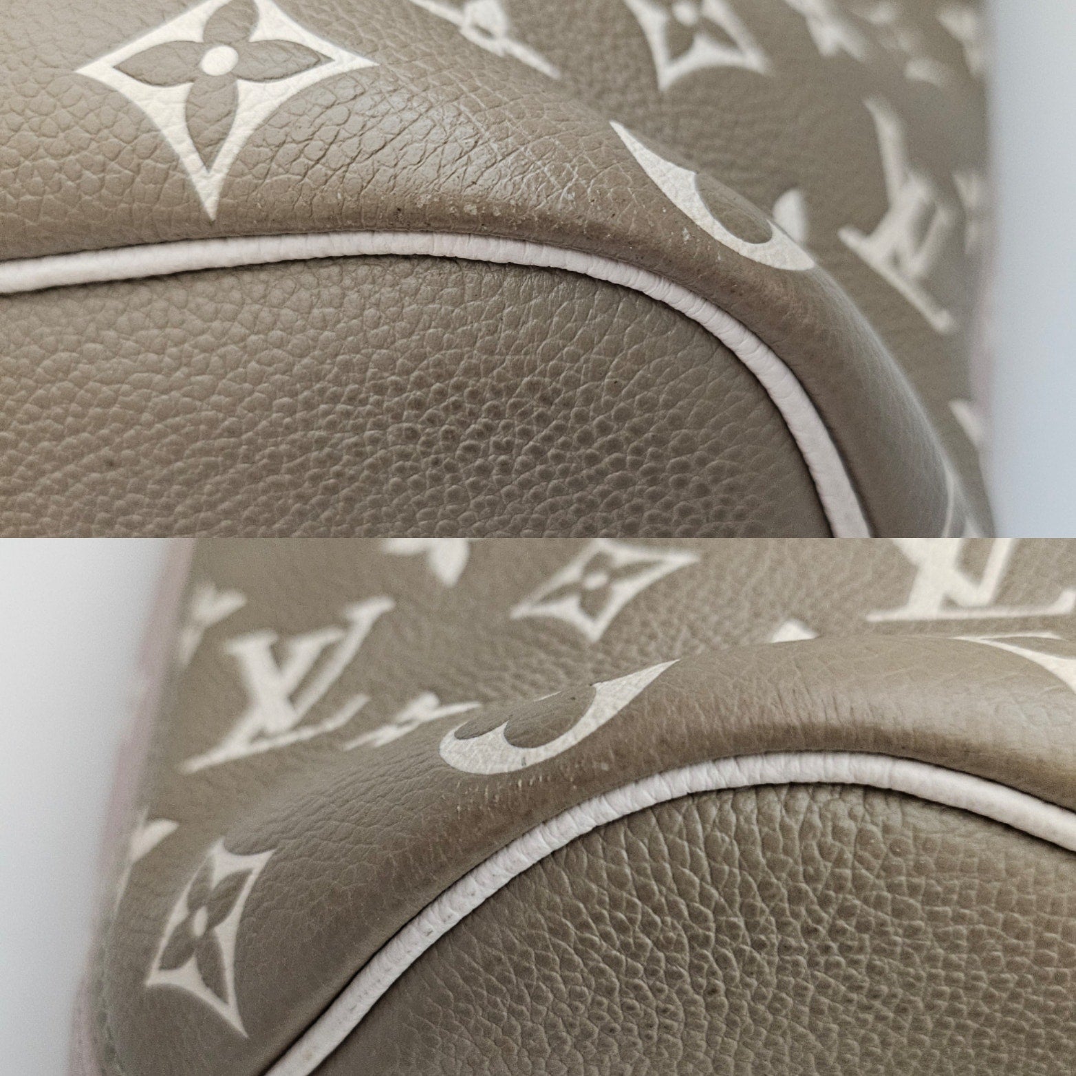Louis Vuitton Neverfull NM Tote Spring in the City Monogram Empreinte Leather MM Kaki/Beige/Crea