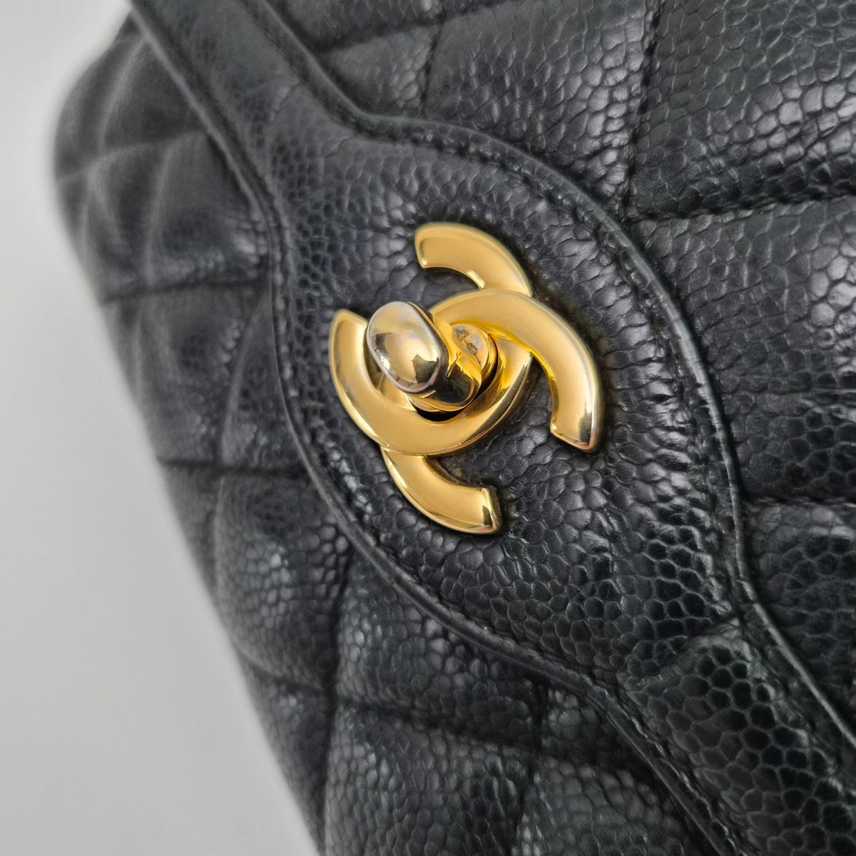 Chanel Crumpled Caviar Leather Flap Bag