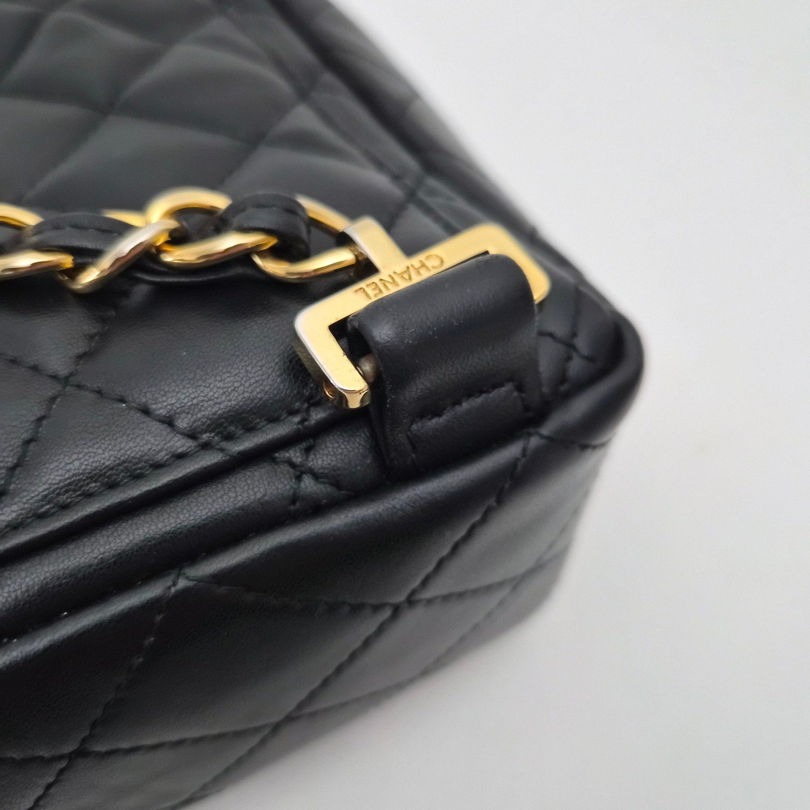 Chanel Black Lambskin Vintage Backpack Oversized CC GHW 24k plated